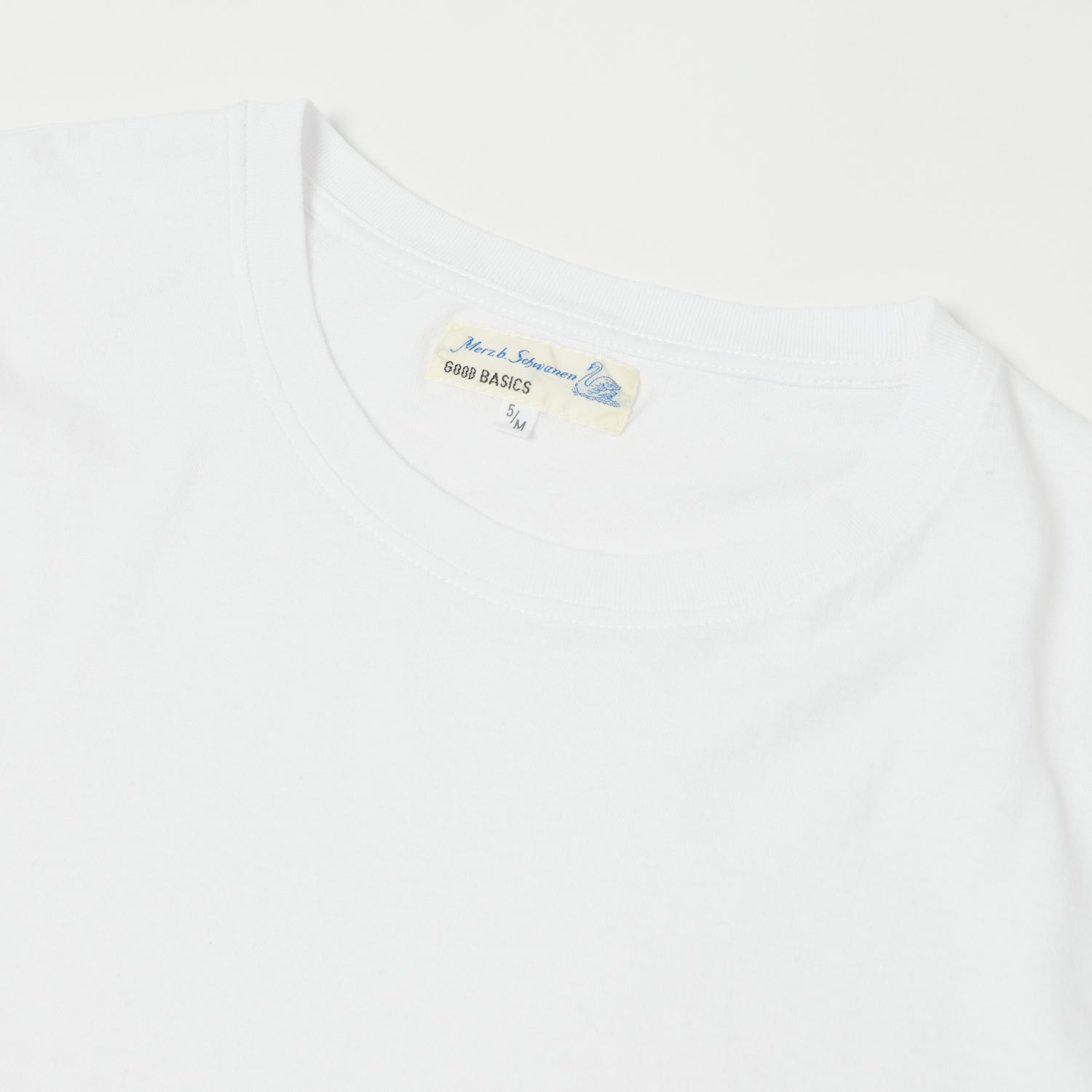 Merz b. Schwanen 'Good Basics' Vintage Wash T-Shirt - White
