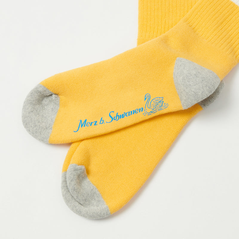 Merz b. Schwanen GS06 Stripe Terry Socks - Sunshine/Nature