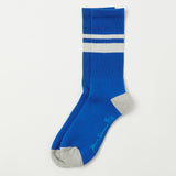 Merz b. Schwanen GS06 Stripe Terry Socks - Swan Blue/Nature