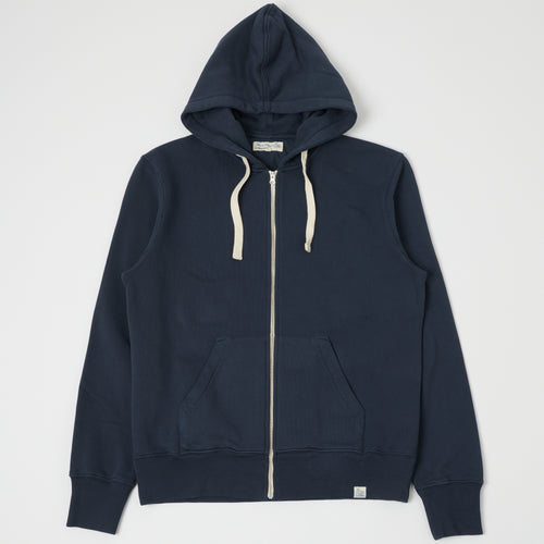 Merz b. Schwanen 'Good Basics' Full Zip Hoodie - Denim Blue
