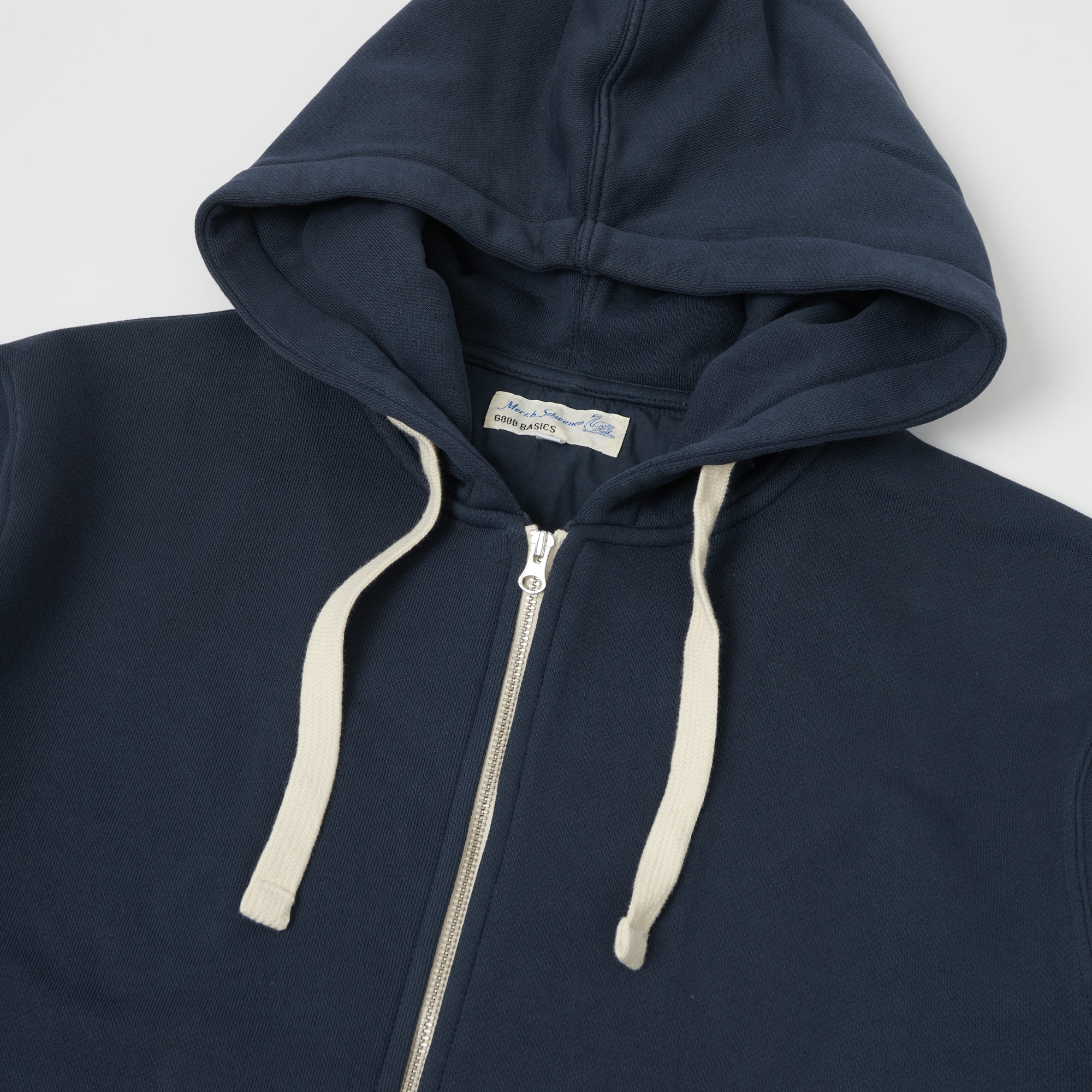 Merz b. Schwanen 'Good Basics' Full Zip Hoodie - Denim Blue