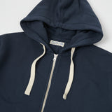 Merz b. Schwanen HDJKT02 Hooded Zip Sweatshirt - Denim Blue