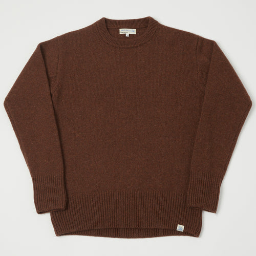 Merz b. Schwanen 'Good Basics' Wool Cashmere Knit Pullover - Chestnut