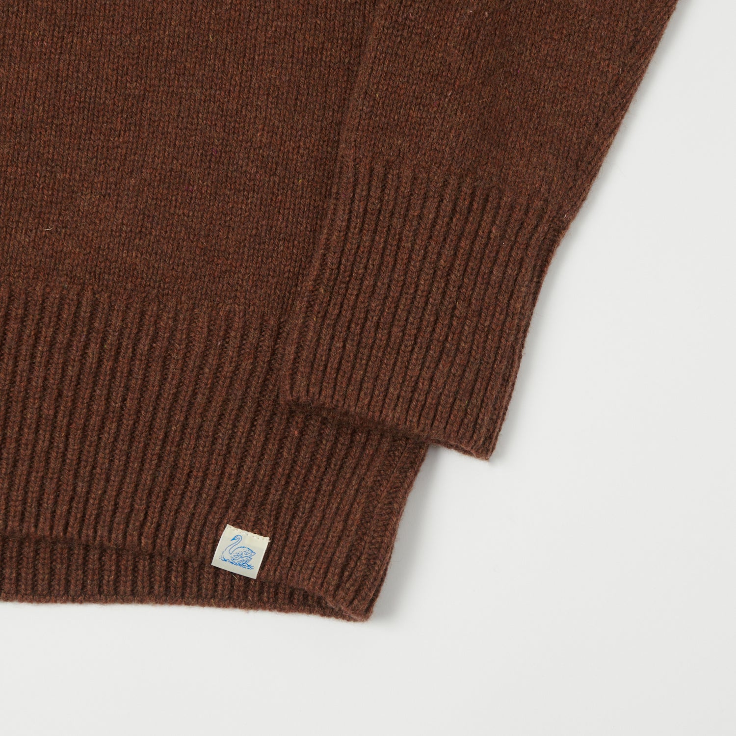 Merz b. Schwanen 'Good Basics' Wool Cashmere Knit Pullover - Chestnut
