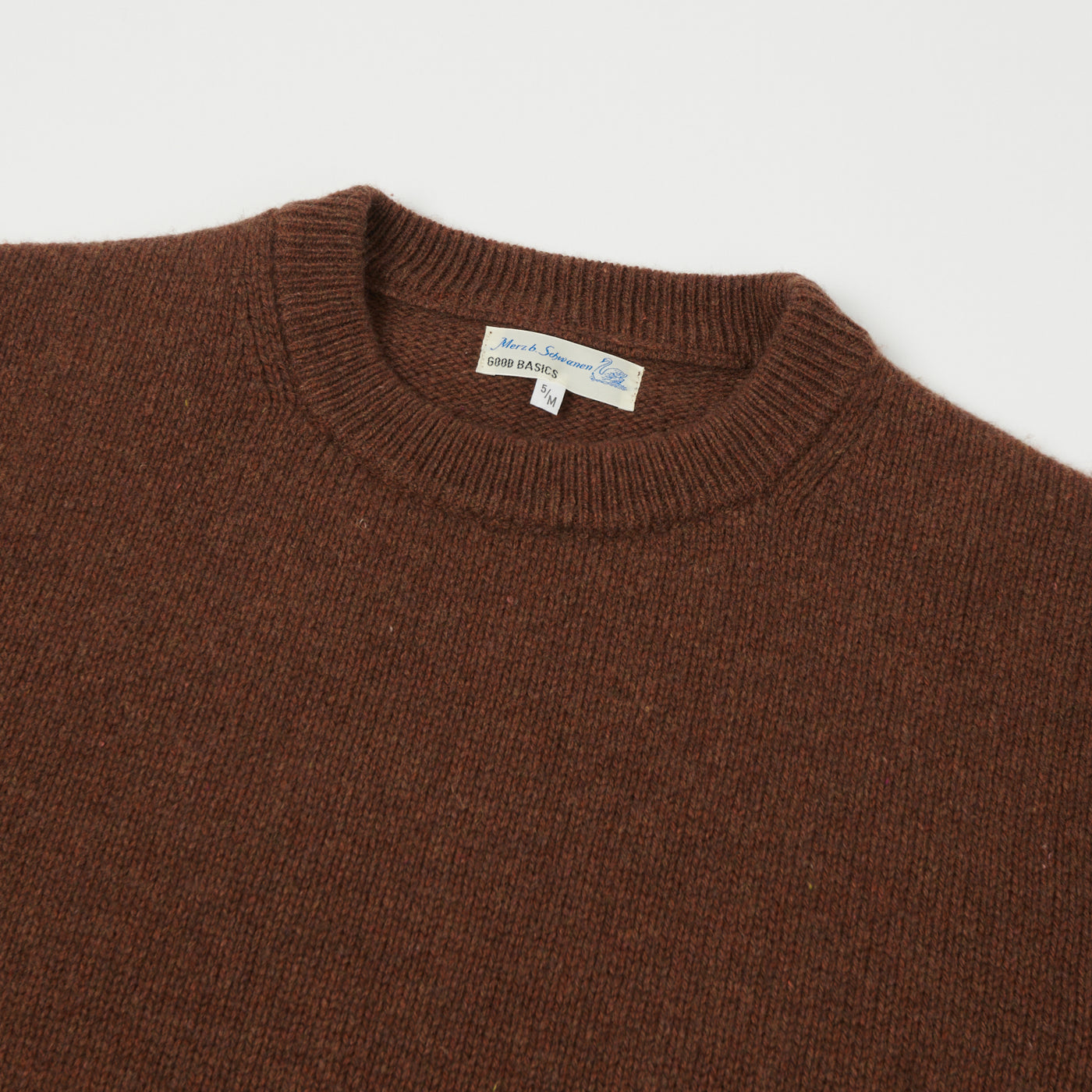 Merz b. Schwanen 'Good Basics' Wool Cashmere Knit Pullover - Chestnut