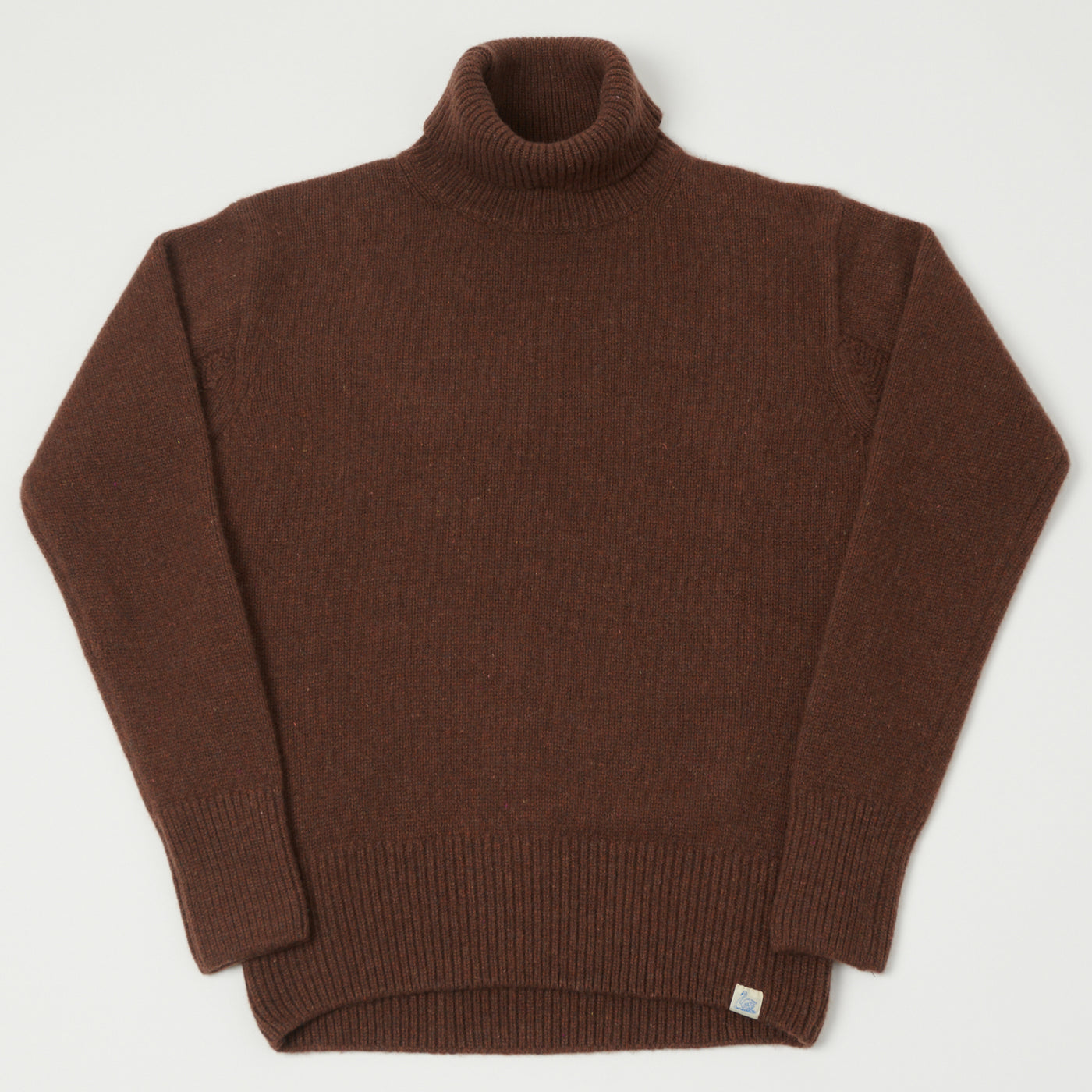 Merz b. Schwanen 'Good Basics' Wool Cashmere Knit Turtleneck - Chestnut