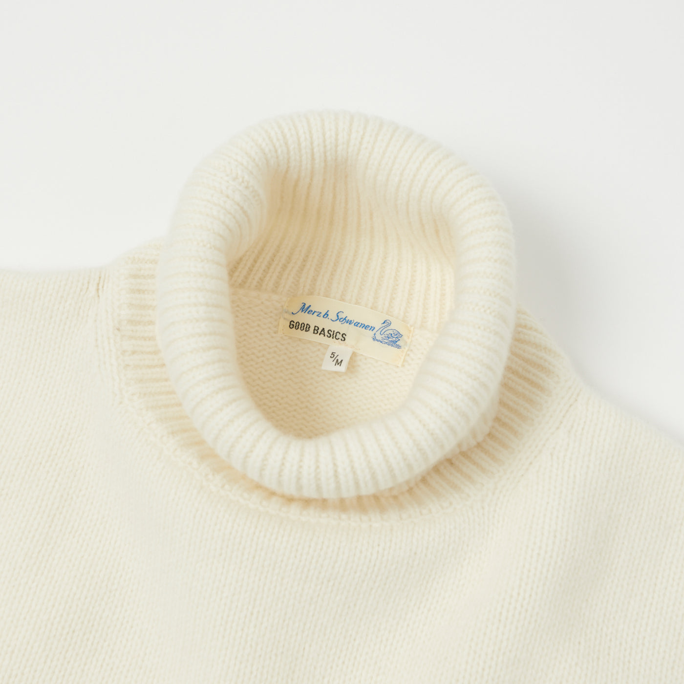 Merz b. Schwanen 'Good Basics' Wool Cashmere Knit Turtleneck - Nature