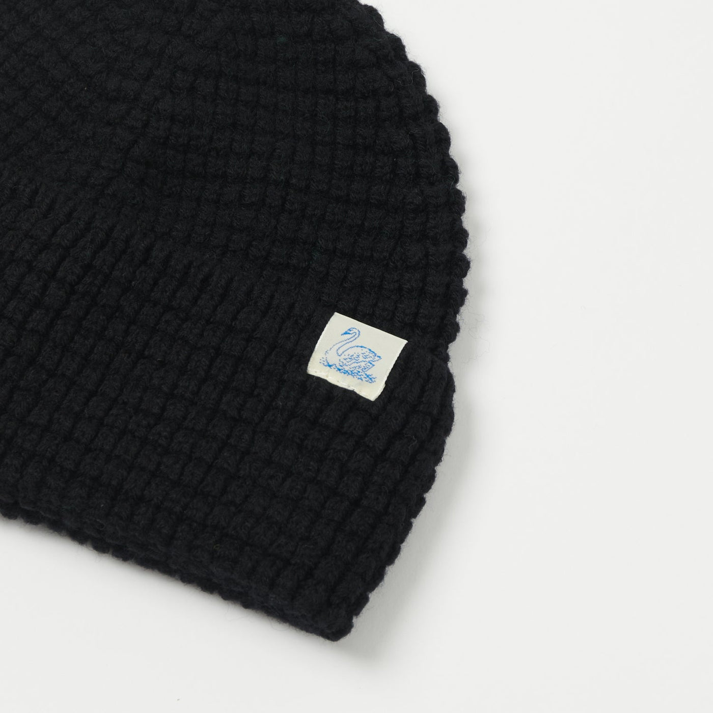 Merz b. Schwanen 'Good Basics' Waffle Knit Beanie - Deep Black