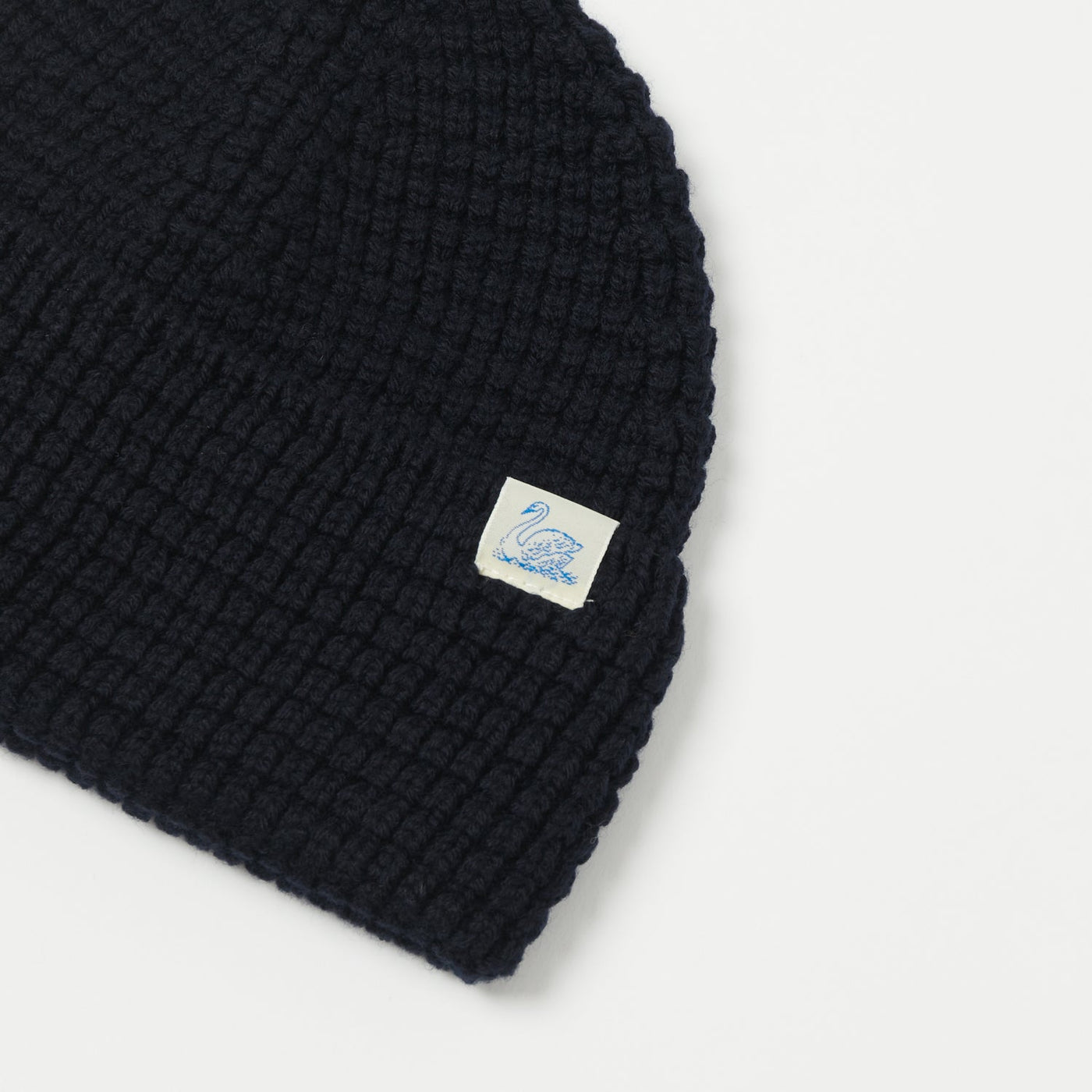 Merz b. Schwanen 'Good Basics' Waffle Knit Beanie - Dark Navy