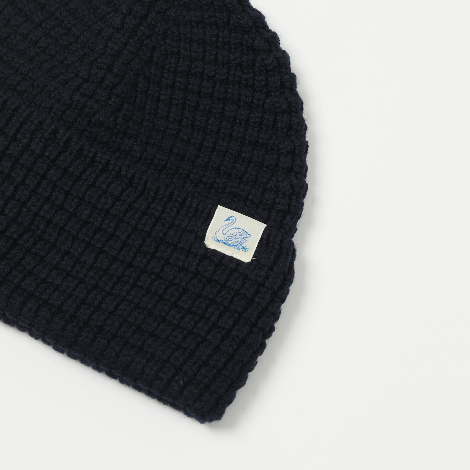 Merz b. Schwanen 'Good Basics' Waffle Knit Beanie - Dark Navy