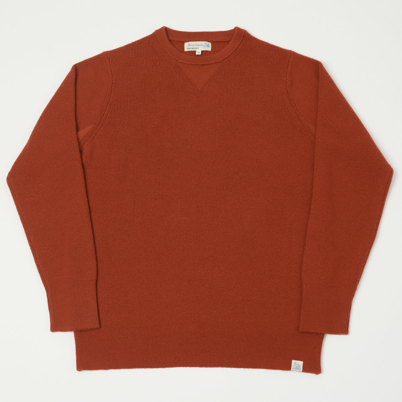 Merz b. Schwanen 'Good Basics' Ribbed Merino Wool Pullover - Clay