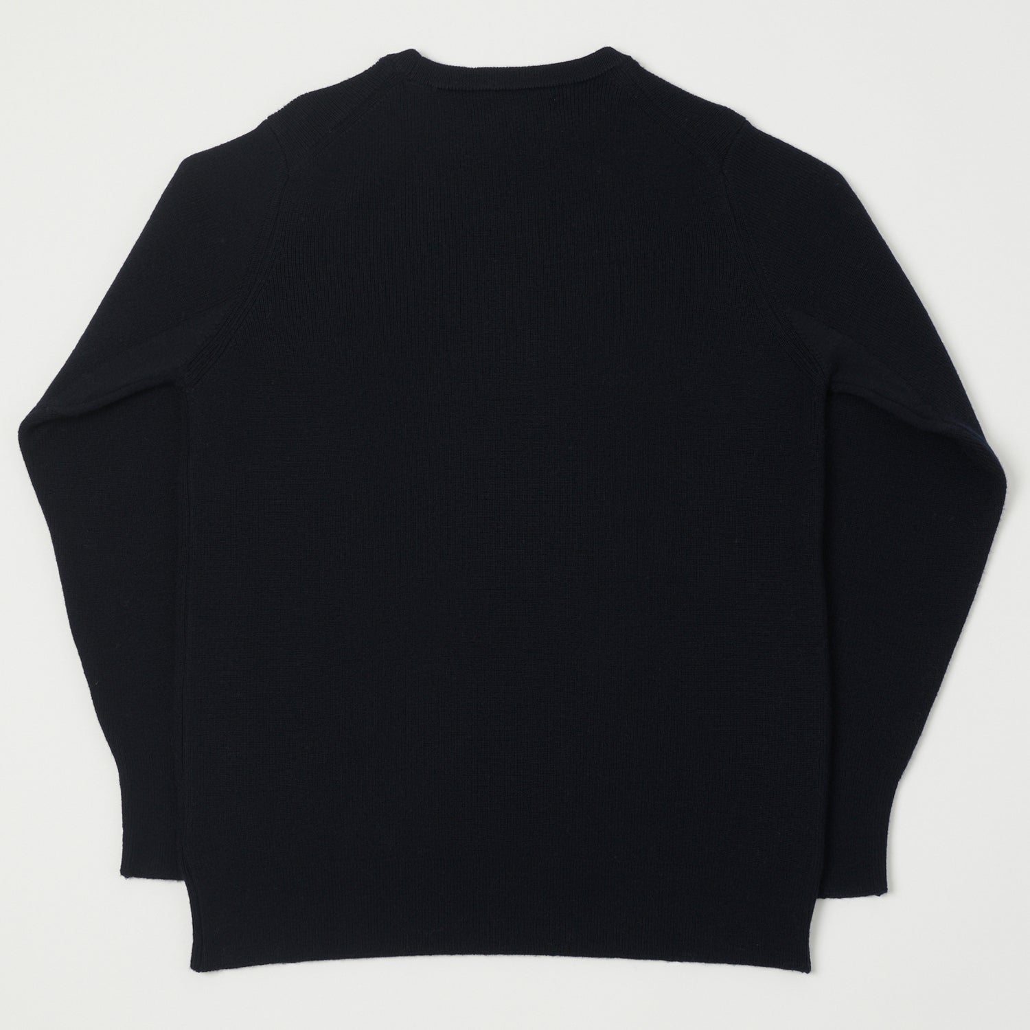 Merz b. Schwanen 'Good Basics' Ribbed Merino Wool Pullover - Dark Navy