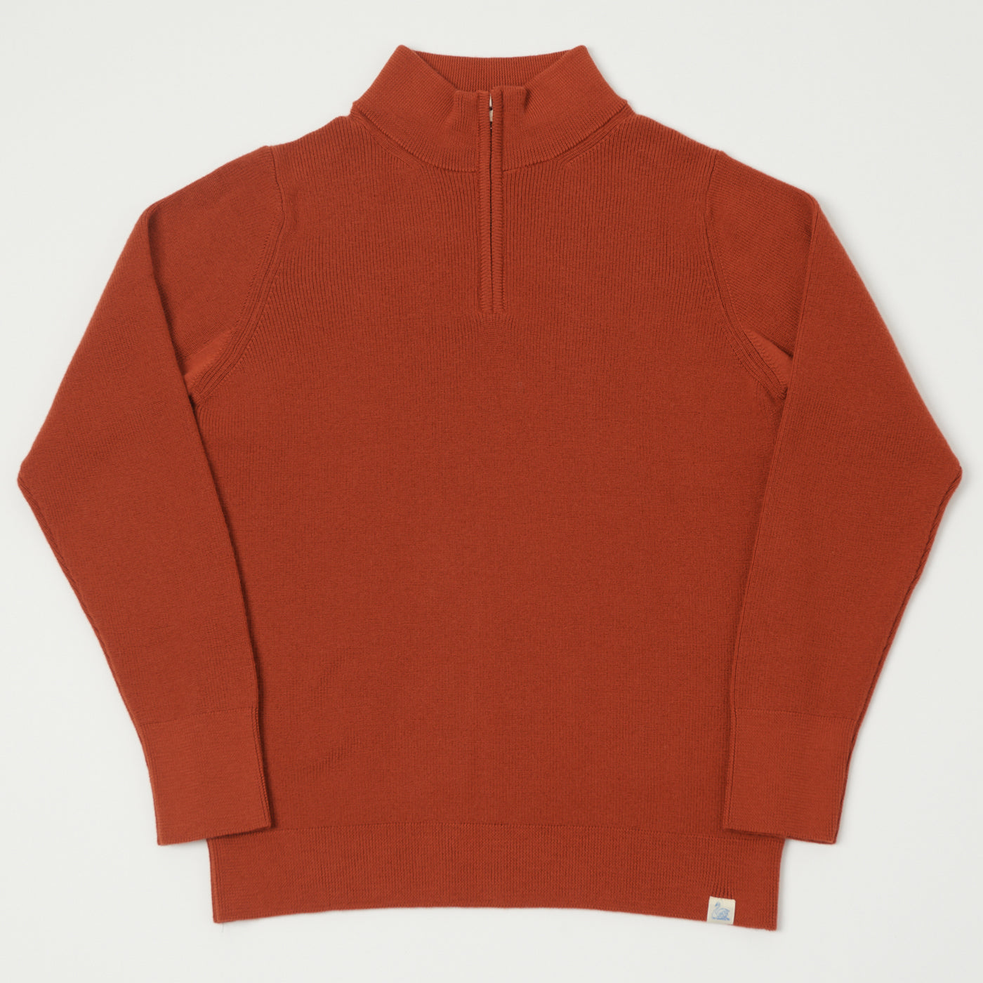 Merz b. Schwanen 'Good Basics' Merino Wool Quarter Zip Pullover - Clay