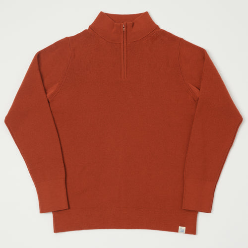 Merz b. Schwanen 'Good Basics' Merino Wool Quarter Zip Pullover - Clay