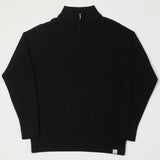 Merz b. Schwanen MWZP04 Zip Front Knit Pullover - Deep Black