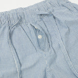 Merz b. Schwanen PJPT01 Genderless Pyjama Pants - Denim Blue/Natural