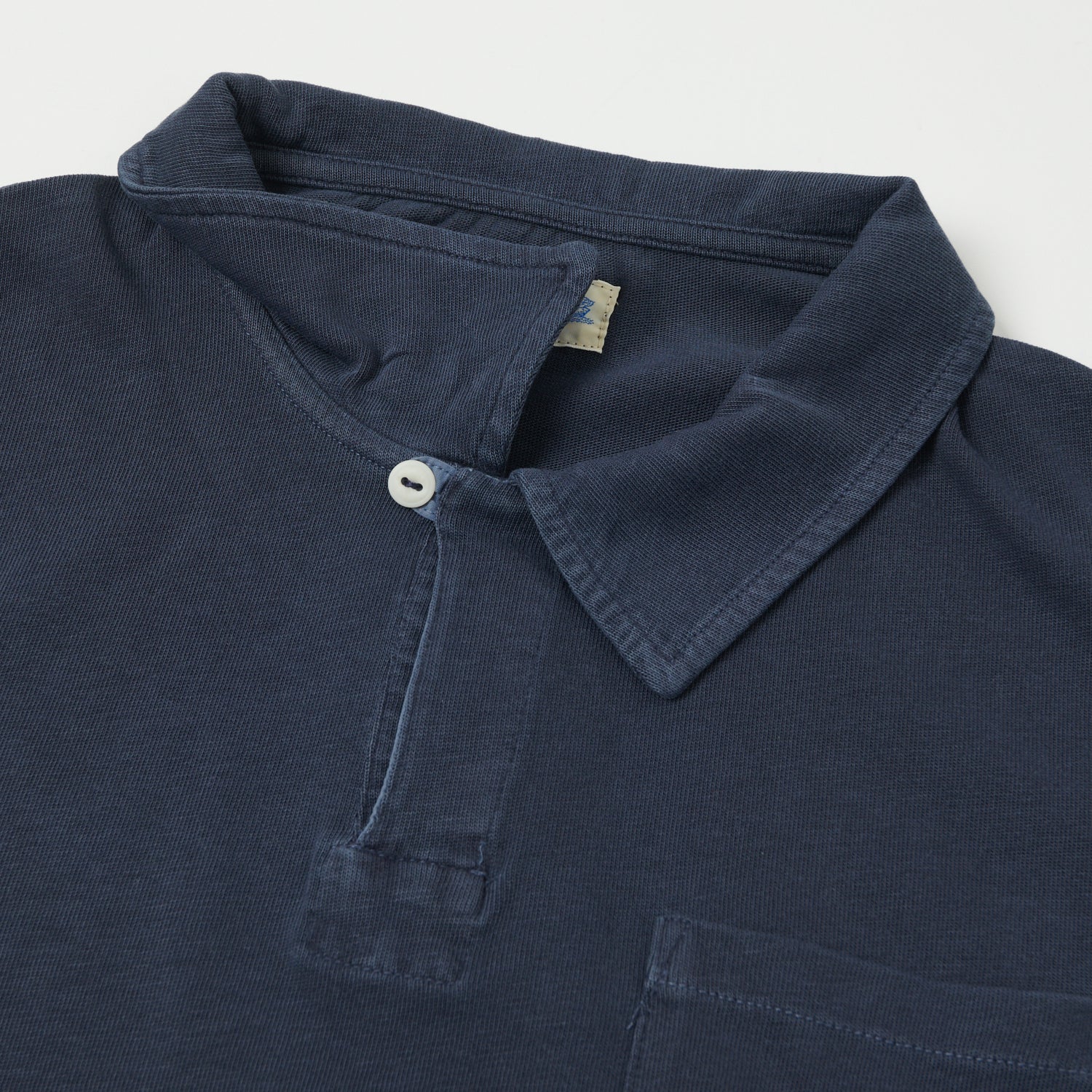 Merz b. Schwanen 'Good Basics' Polo Shirt - Denim Blue