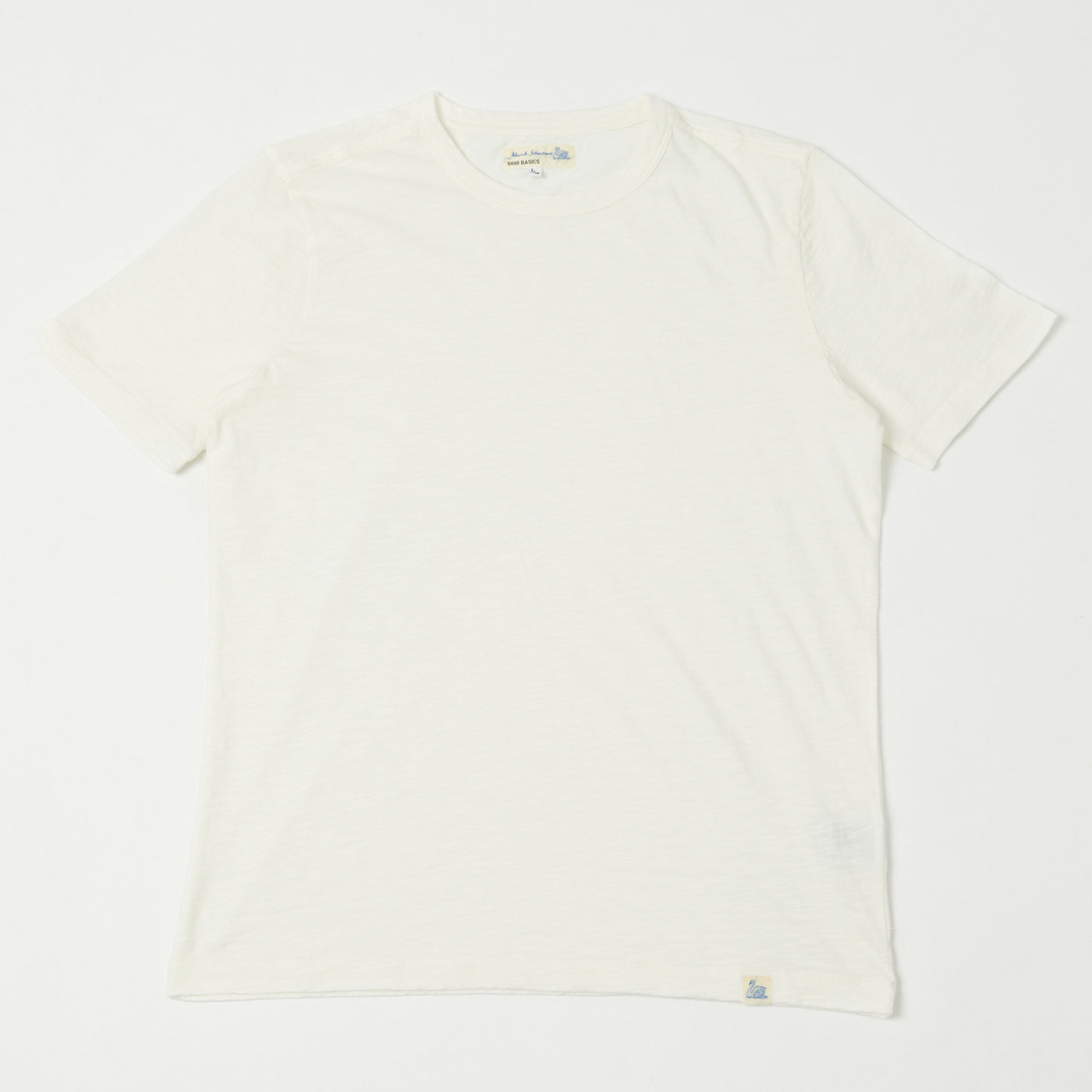 Merz b. Schwanen 'Good Basics' SCT04 Pima Slub Cotton Tee - White