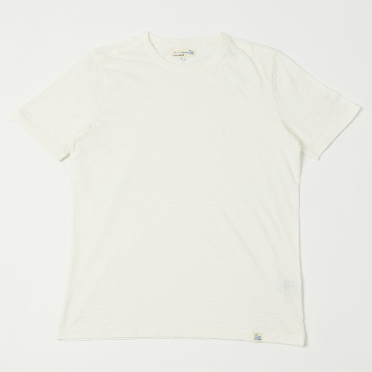 Merz b. Schwanen 'Good Basics' SCT04 Pima Slub Cotton Tee - White