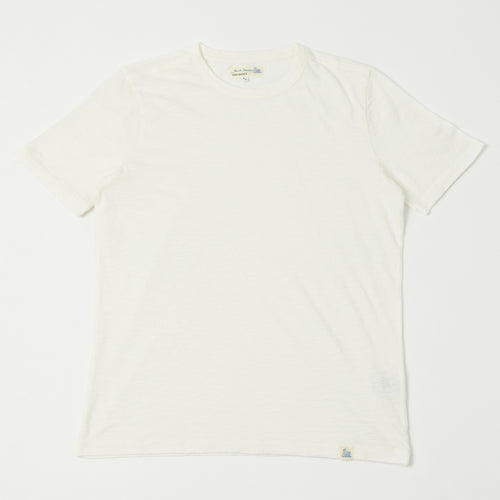 Merz b. Schwanen 'Good Basics' SCT04 Pima Slub Cotton Tee - White