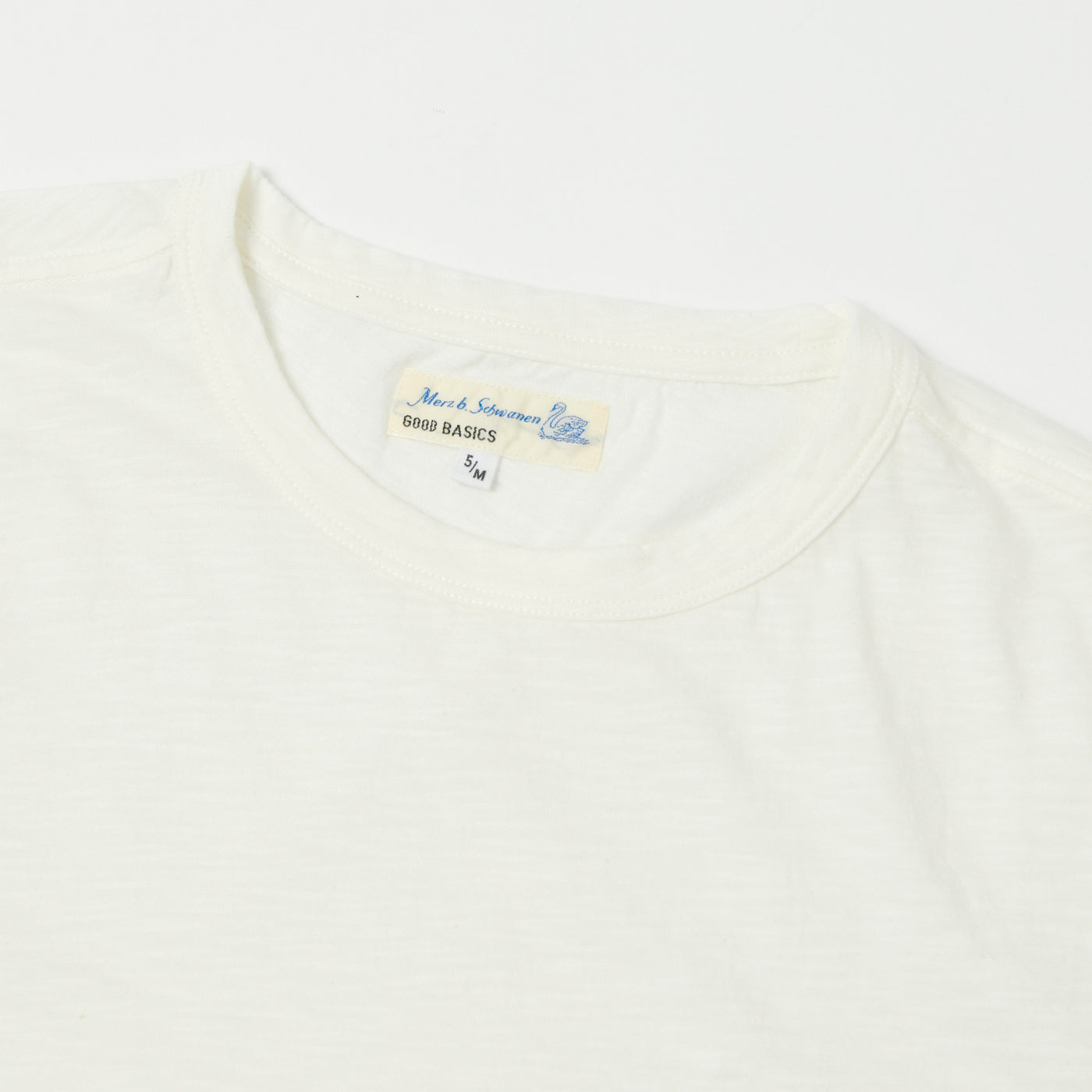 Merz b. Schwanen 'Good Basics' SCT04 Pima Slub Cotton Tee - White