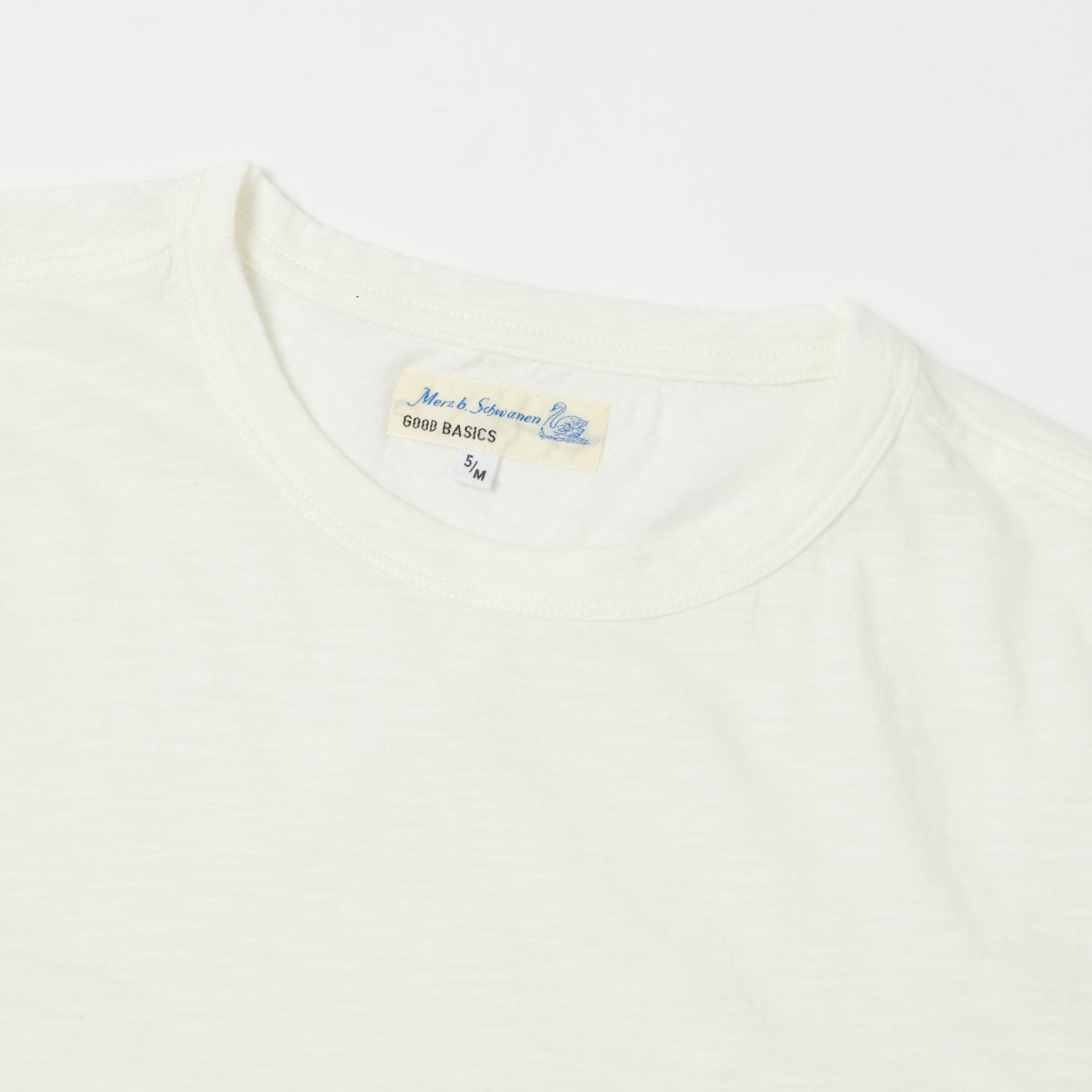 Merz b. Schwanen 'Good Basics' SCT04 Pima Slub Cotton Tee - White