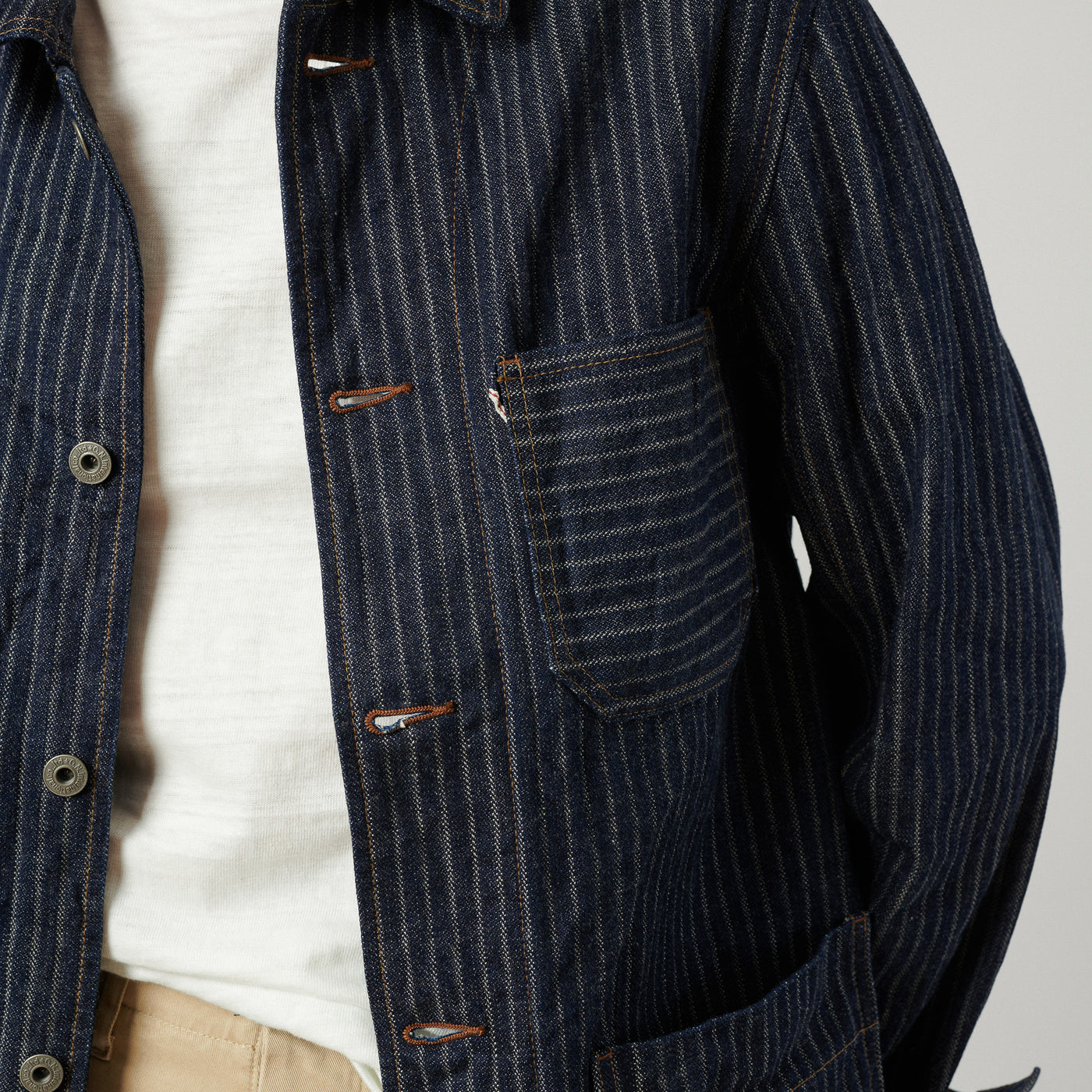 ONI Denim 03101-HJS 12oz Drop Needle Coverall Jacket - One Wash