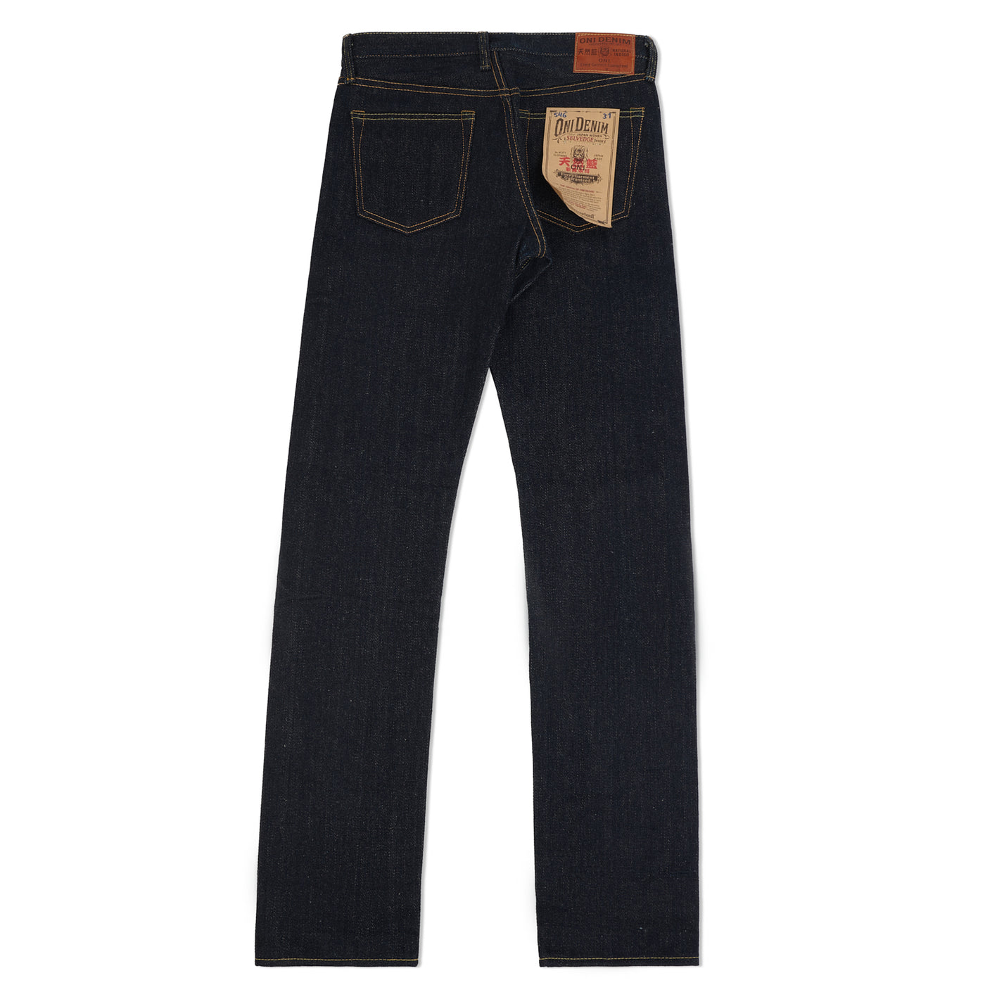 ONI Denim 546 22oz Natural Indigo Slim Straight Jeans - Raw