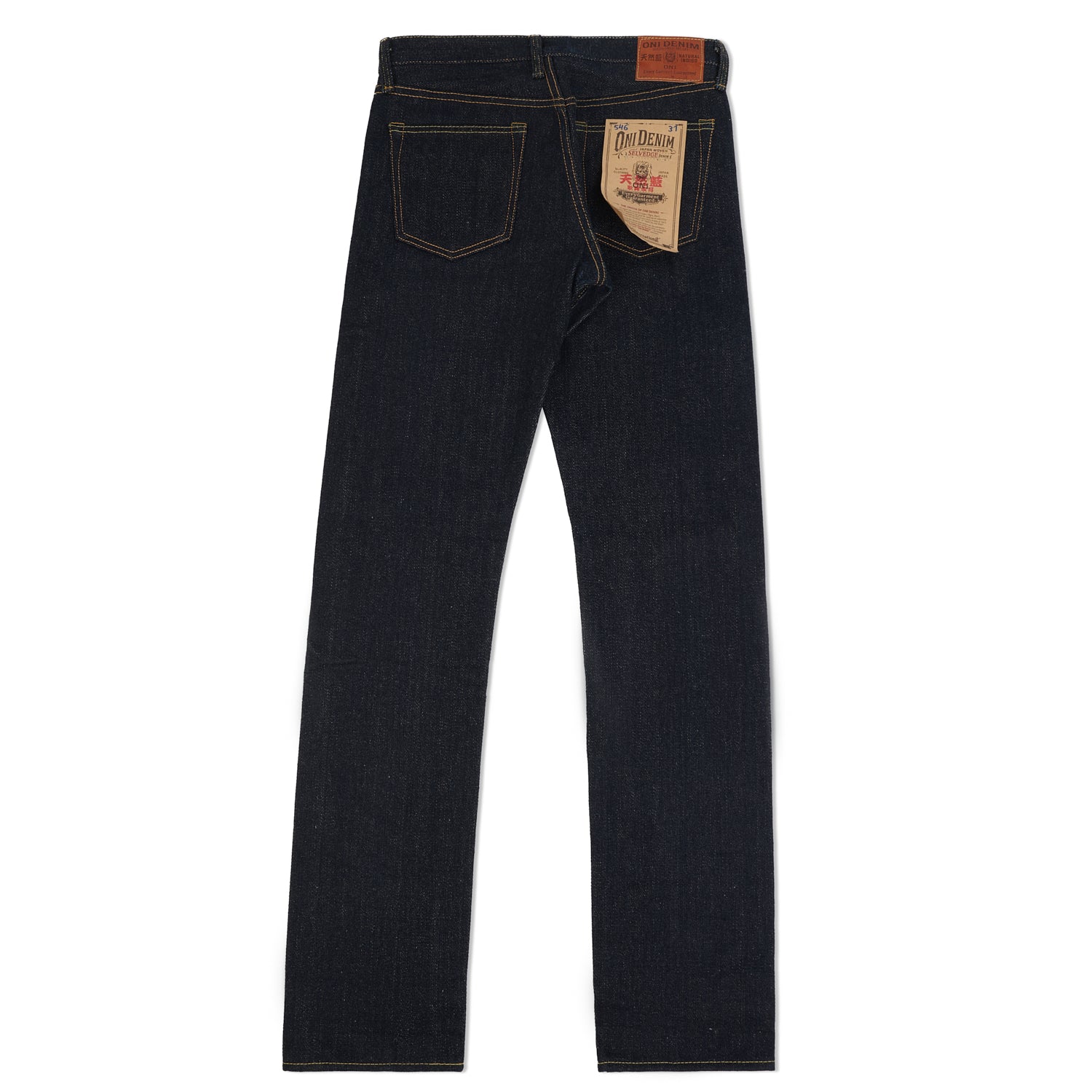 ONI Denim 546 22oz Natural Indigo Slim Straight Jeans - Raw