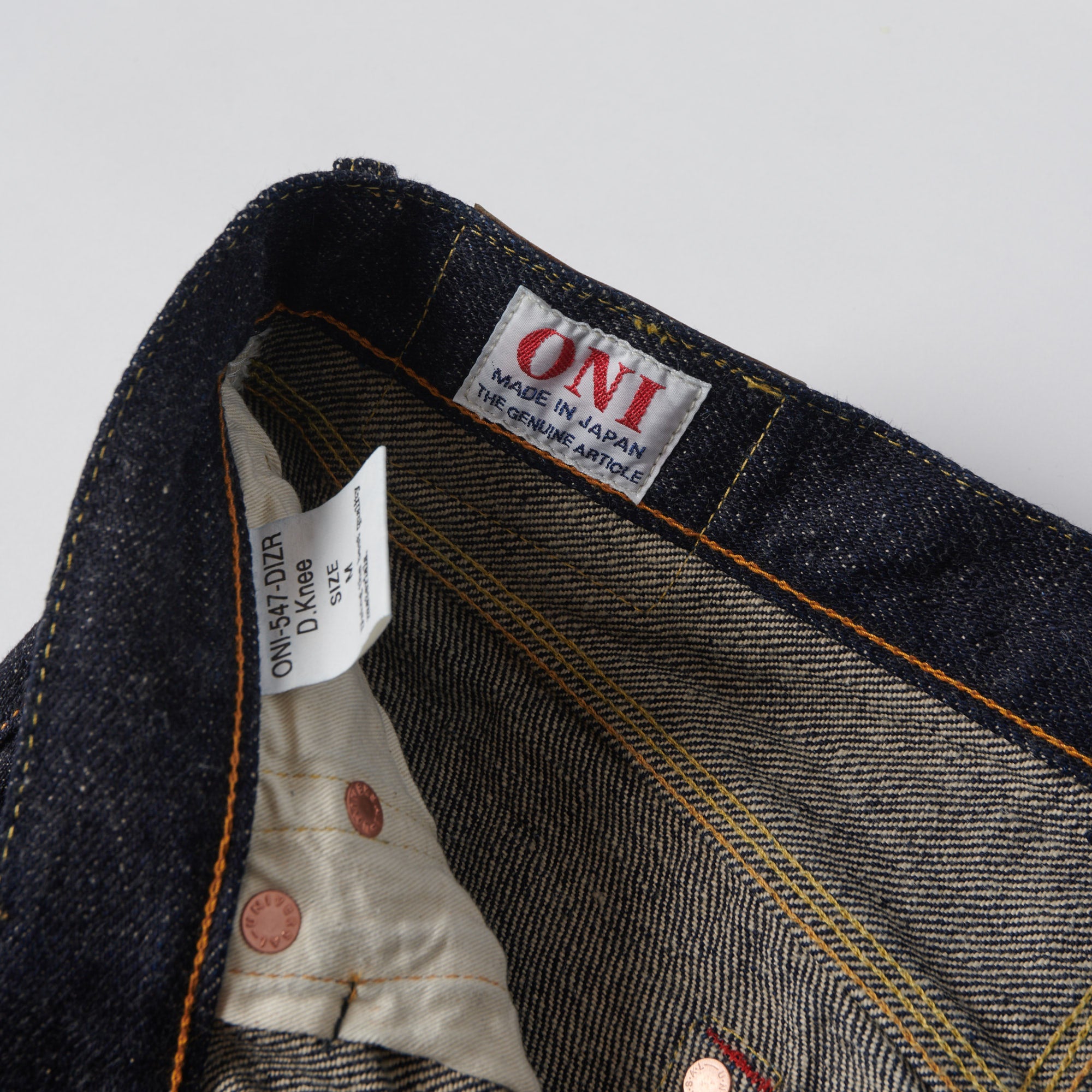 ONI Denim 547DIZR-DK 20oz 'Dark Indigo Secret Denim' Slim Straight Jean - One Wash