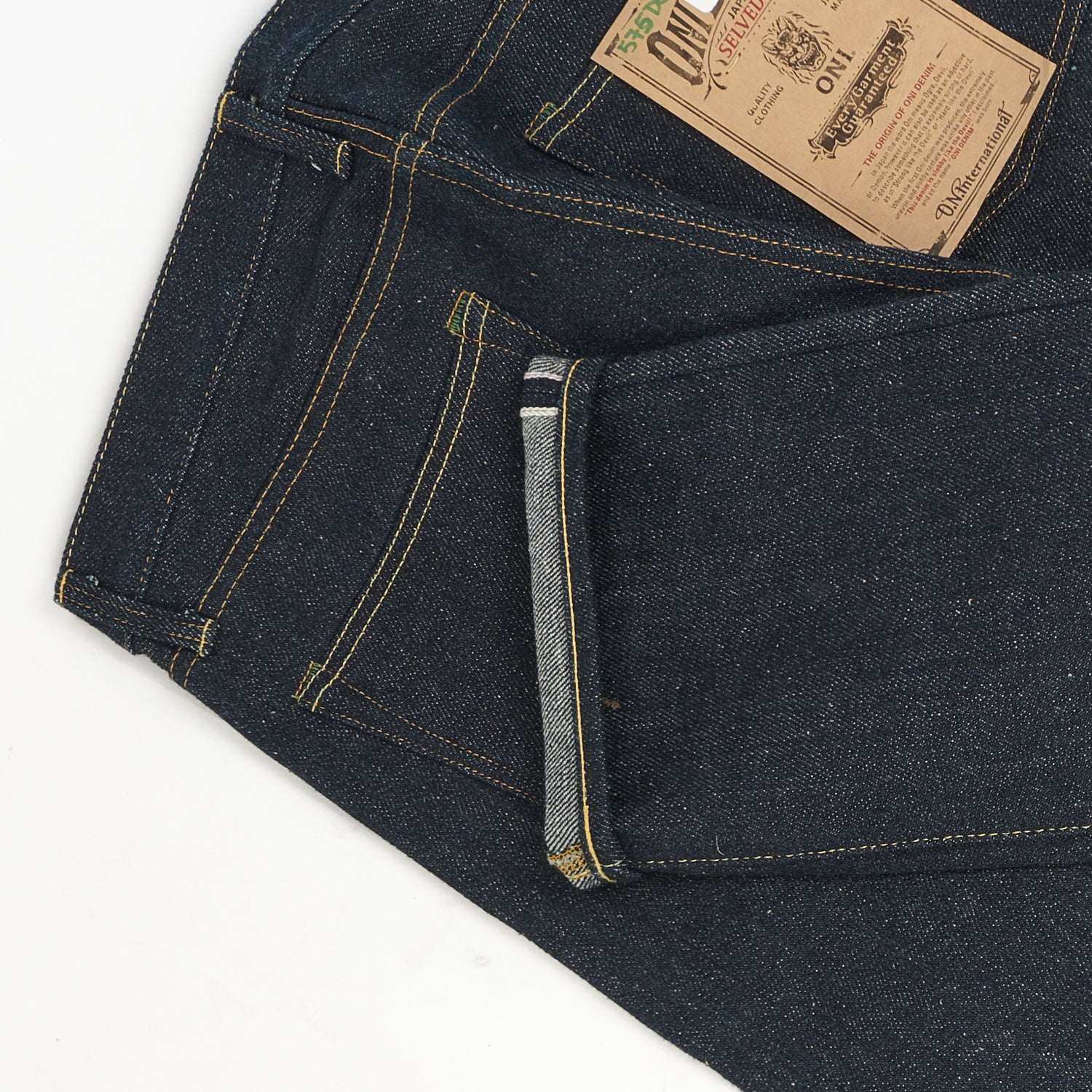 ONI Denim 575DGC Deep Green Cast 20oz Slim Straight Jean - Raw