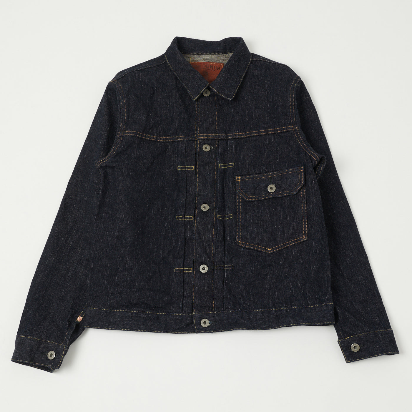 ONI Denim 01507-NI 16.5oz Natural Indigo Type-I Denim Jacket - One Wash