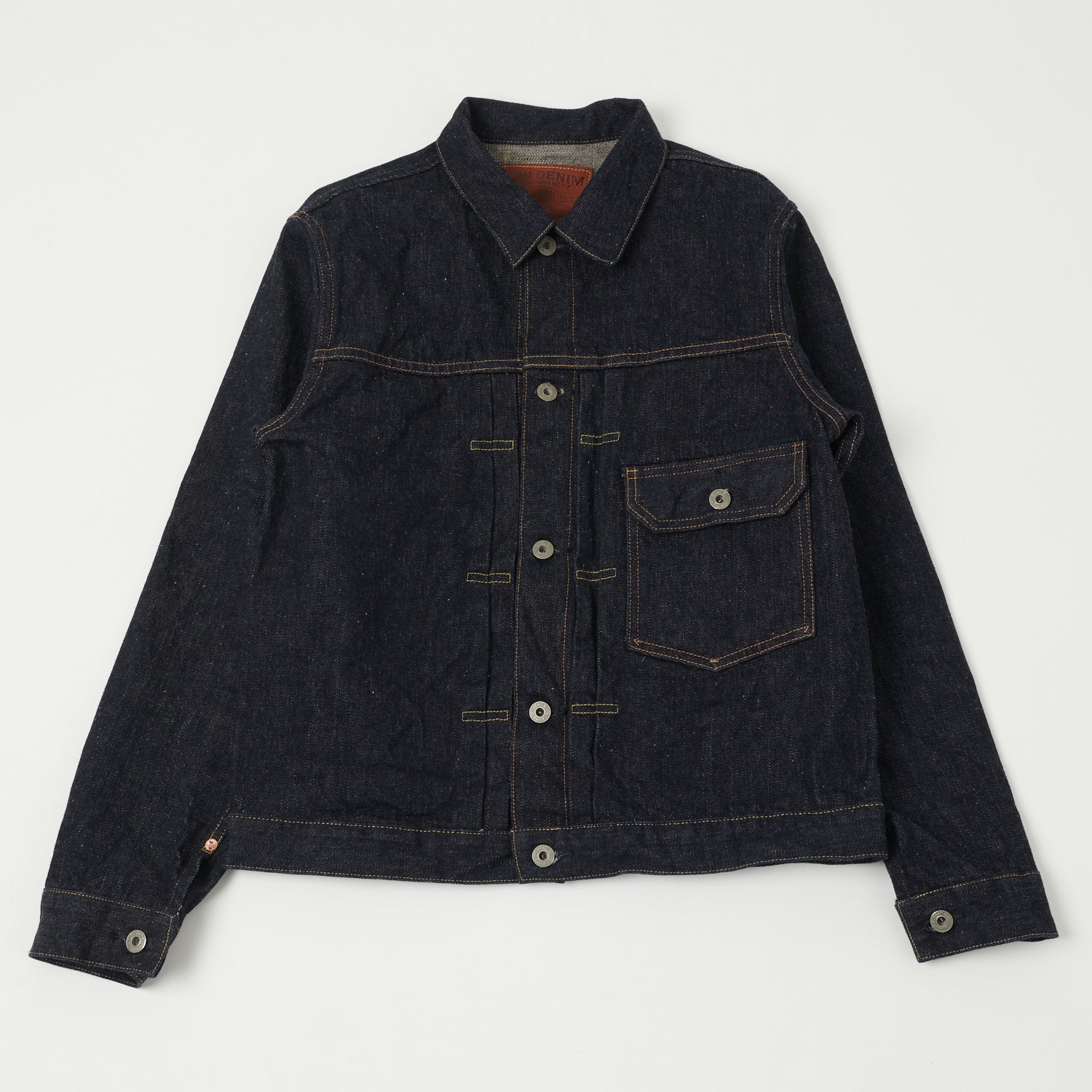 ONI Denim 01507-NI 16.5oz Natural Indigo Type-I Denim Jacket - One Wash
