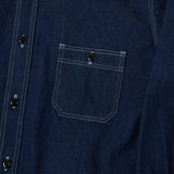 ONI 02105-IDG 'Yokonezu' 10oz Denim Grey Weft Work Shirt - Rinsed