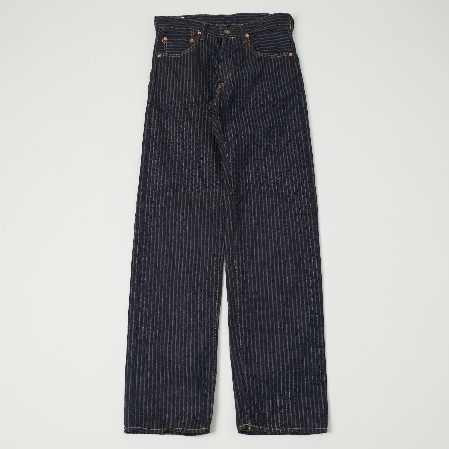 ONI Denim 022-HJS 12oz Drop Needle Wide Straight Jean - One Wash