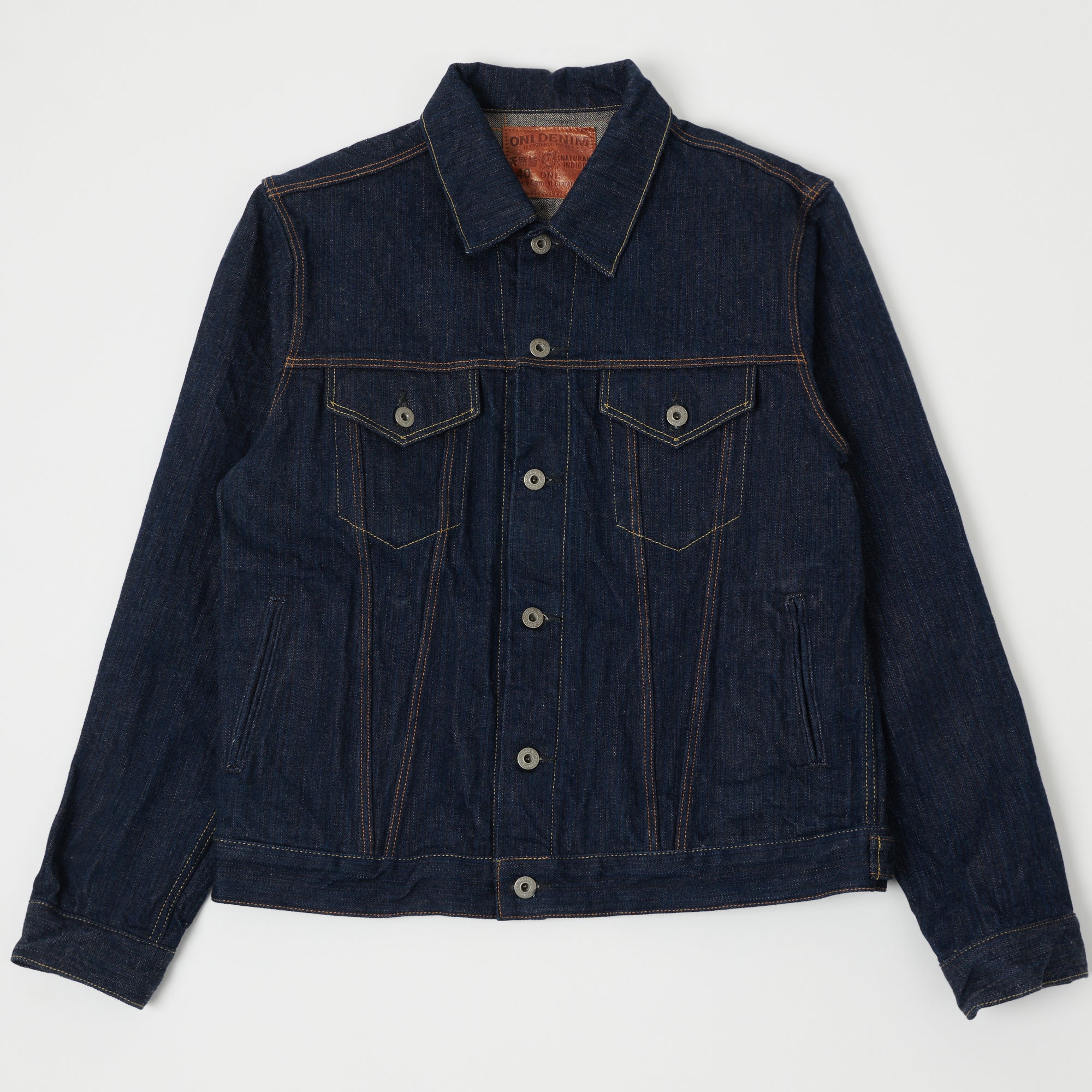 ONI Denim 02525P-SHM 'Kiwami' Semi Hand Made 16oz Type III Denim Jacket - Rinsed