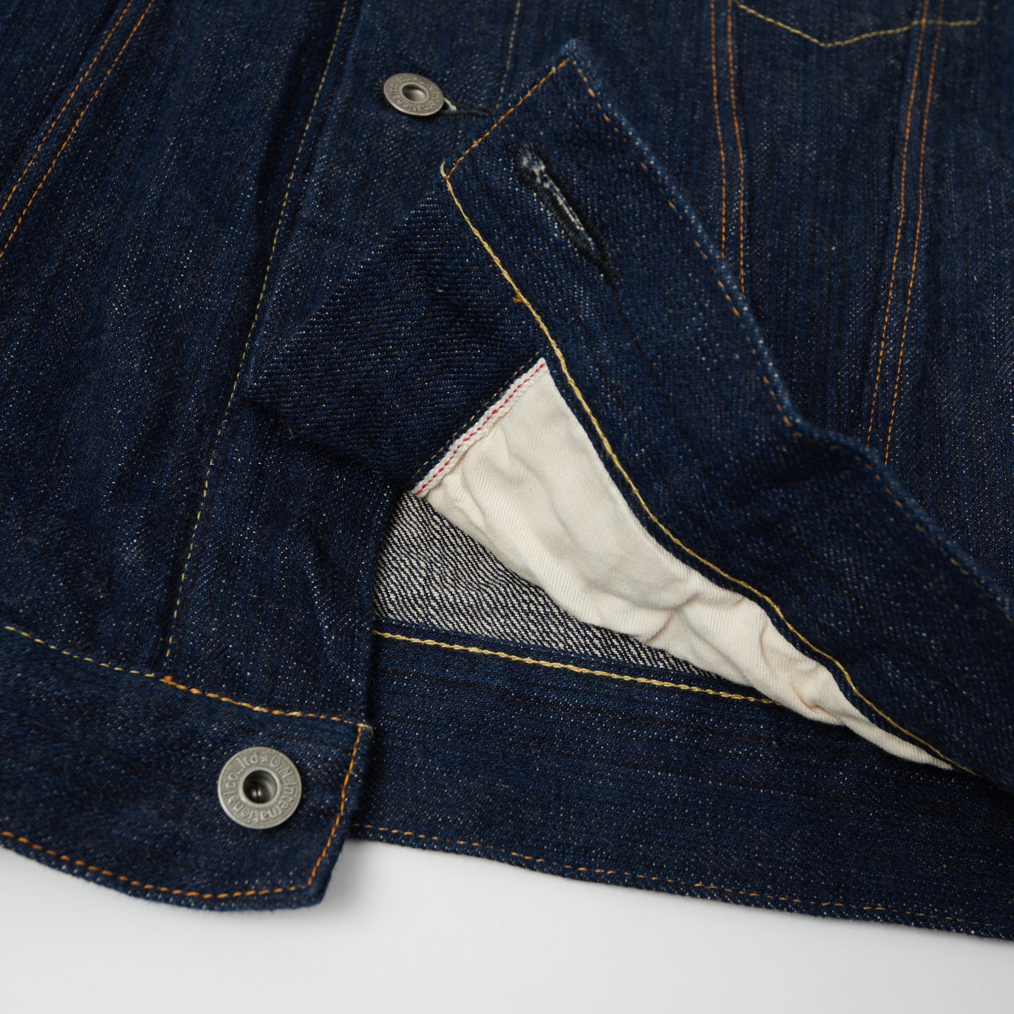 ONI Denim 02525P-SHM 'Kiwami' Semi Hand Made 16oz Type III Denim Jacket - Rinsed