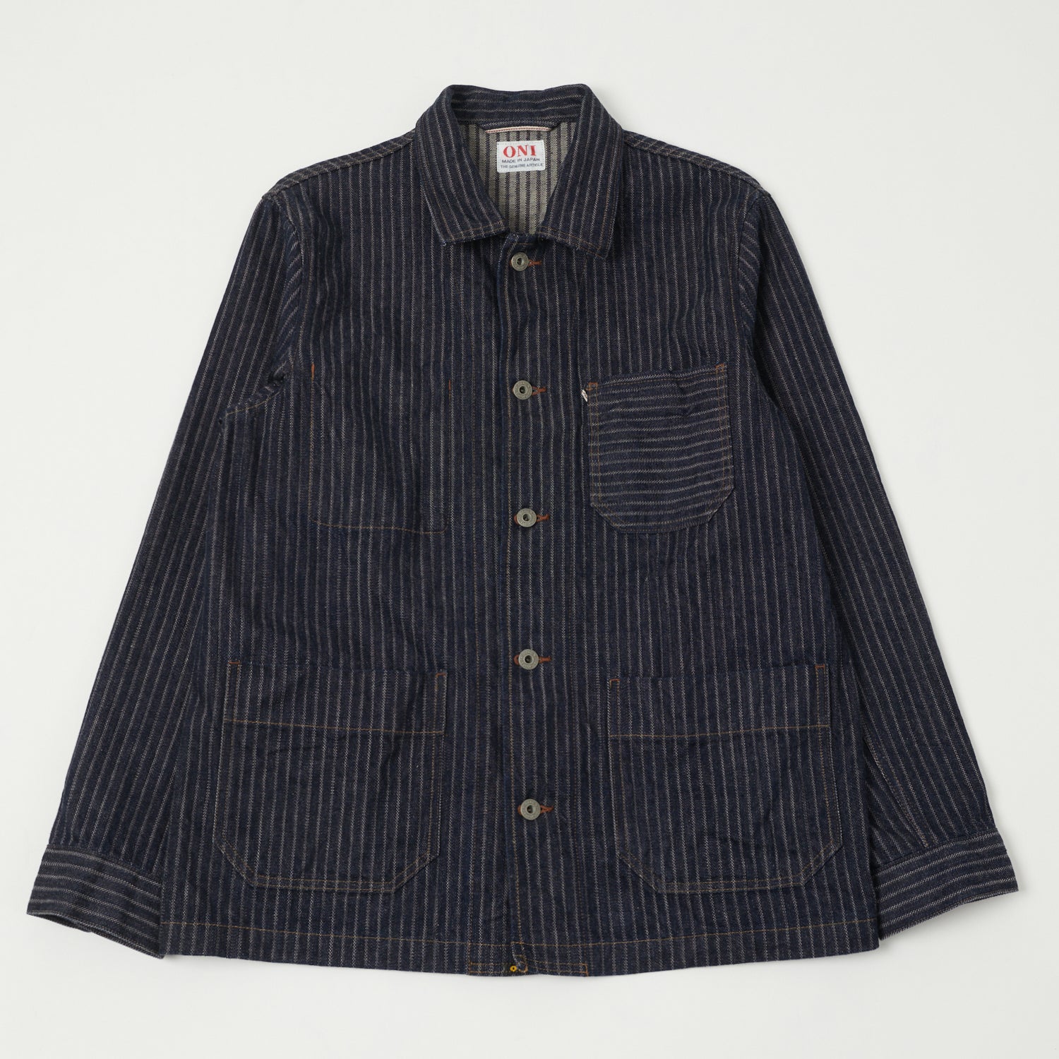 ONI Denim 03101-HJS 12oz Drop Needle Coverall Jacket - One Wash