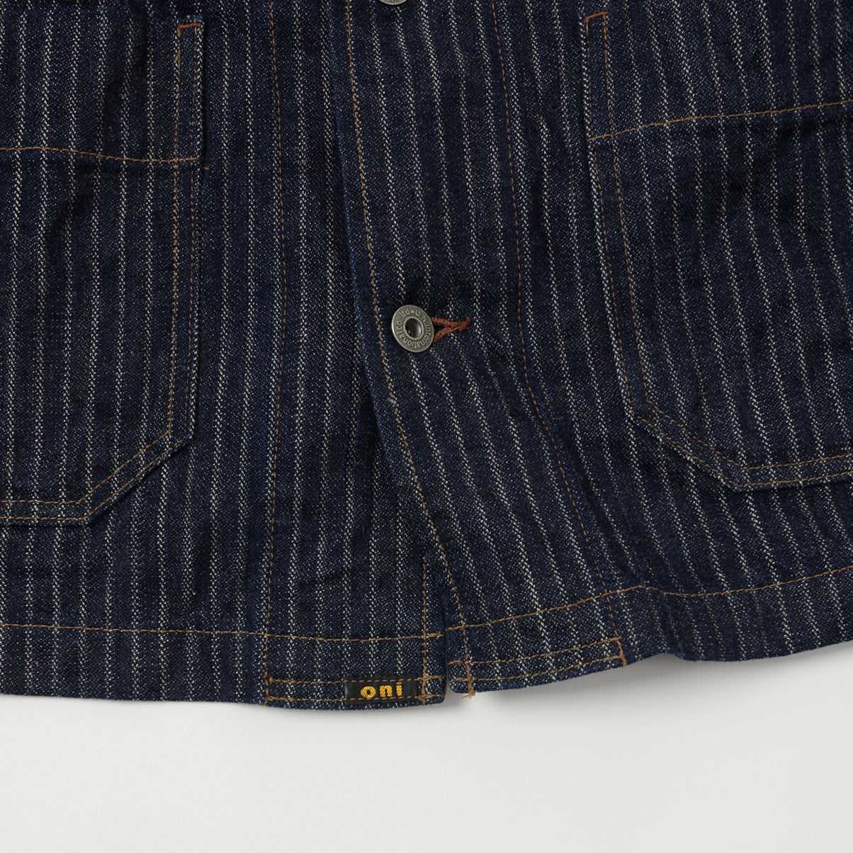 ONI Denim 03101-HJS 12oz Drop Needle Coverall Jacket - One Wash