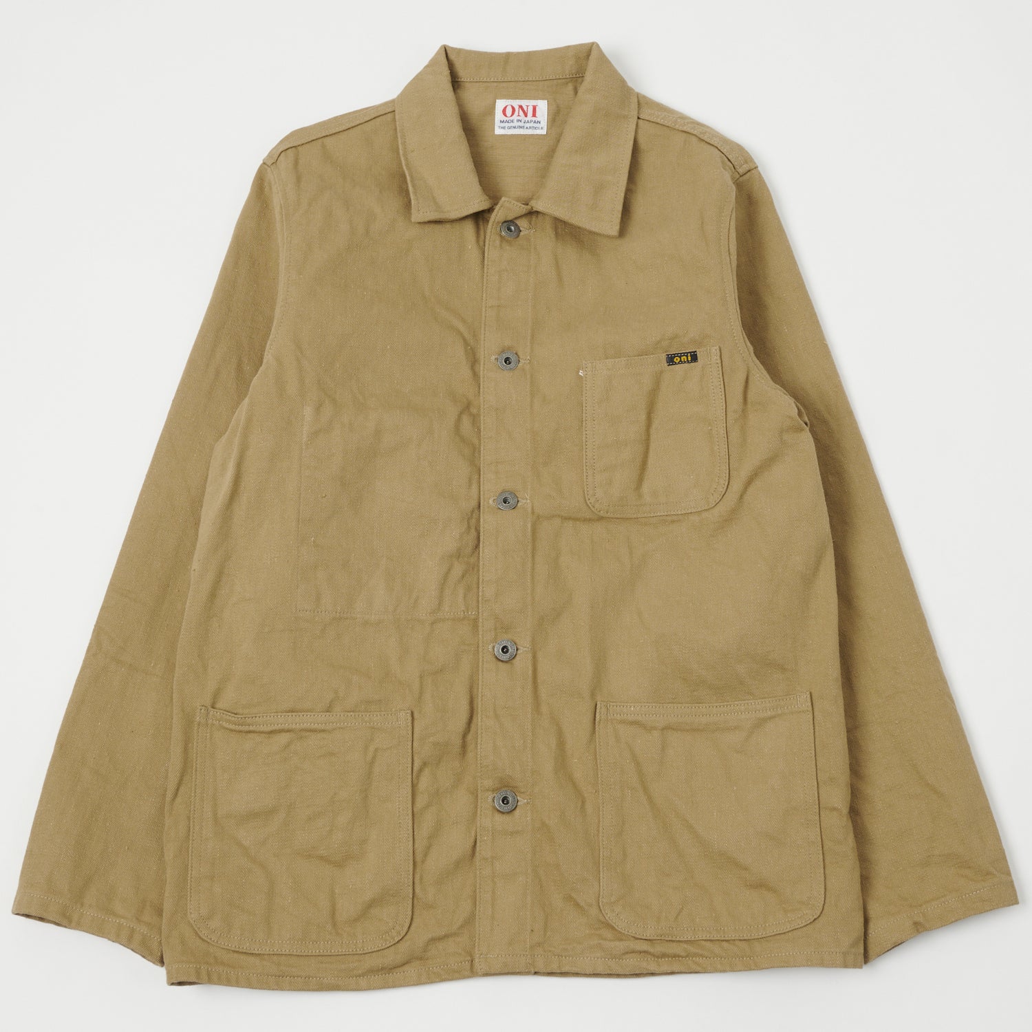 ONI Denim 03501-KHBESF Sulfur Coverall Jacket - Khaki Beige