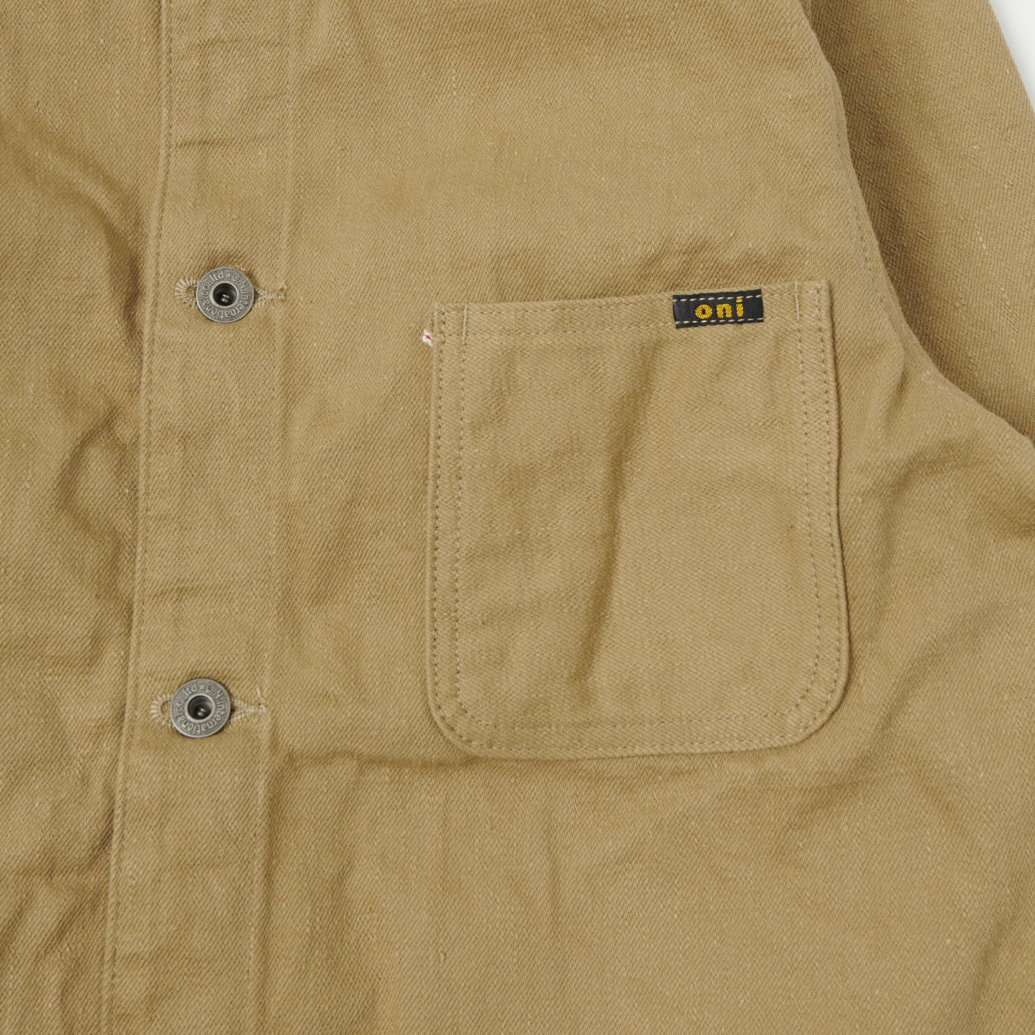ONI Denim 03501-KHBESF Sulfur Coverall Jacket - Khaki Beige