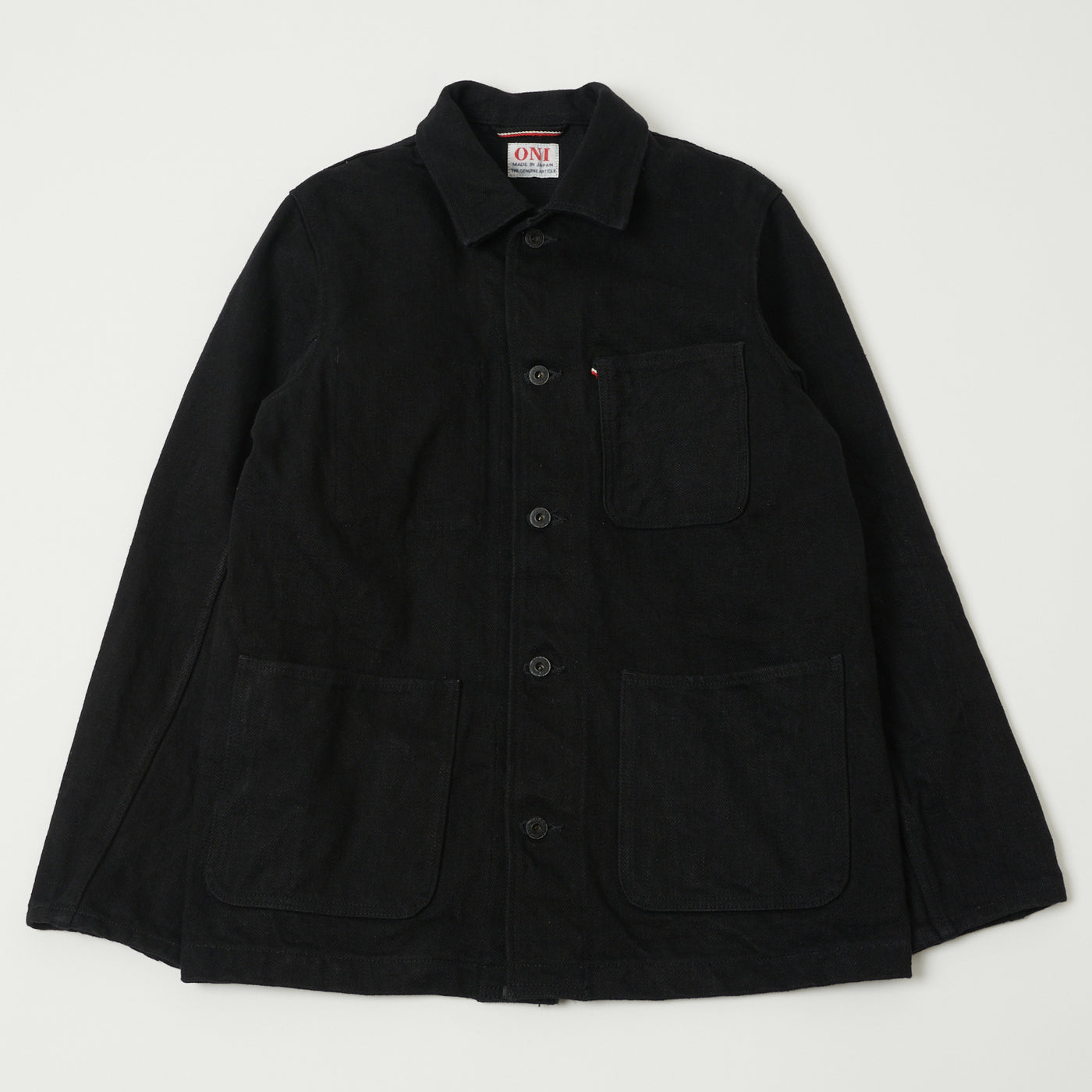 ONI Denim 03502ZR-BKBK 'Secret Denim' Coverall Jacket - Rinsed - Black