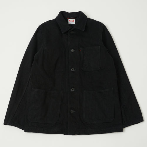 ONI Denim 03502ZR-BKBK 'Secret Denim' Coverall Jacket - Rinsed - Black