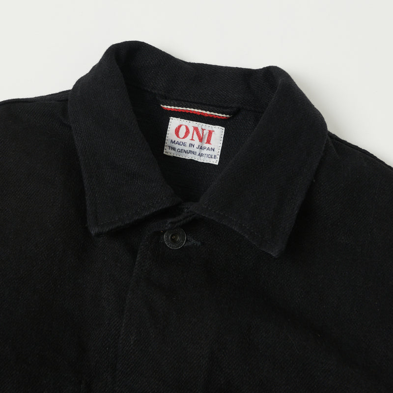 ONI 03502ZR-BKBK 'Secret Denim' Coverall Jacket - Rinsed - Black