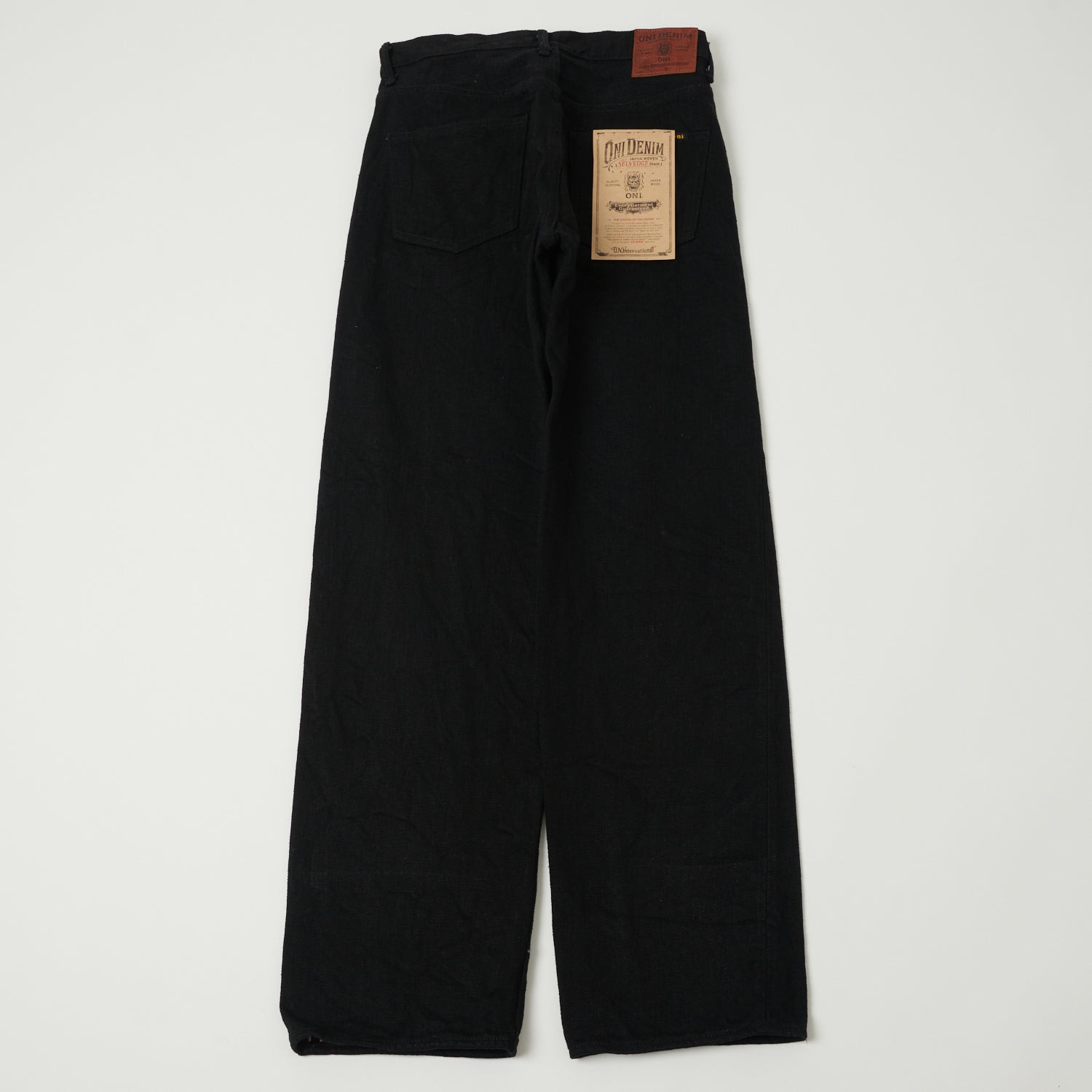 ONI Denim 200ZR-BKBK 20oz 'Secret Denim' Wide Straight Jean - Black One Wash