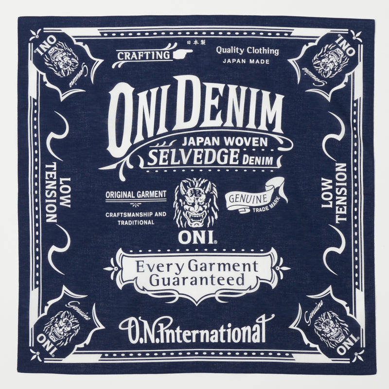 Oni Denim Branded Bandana - Navy