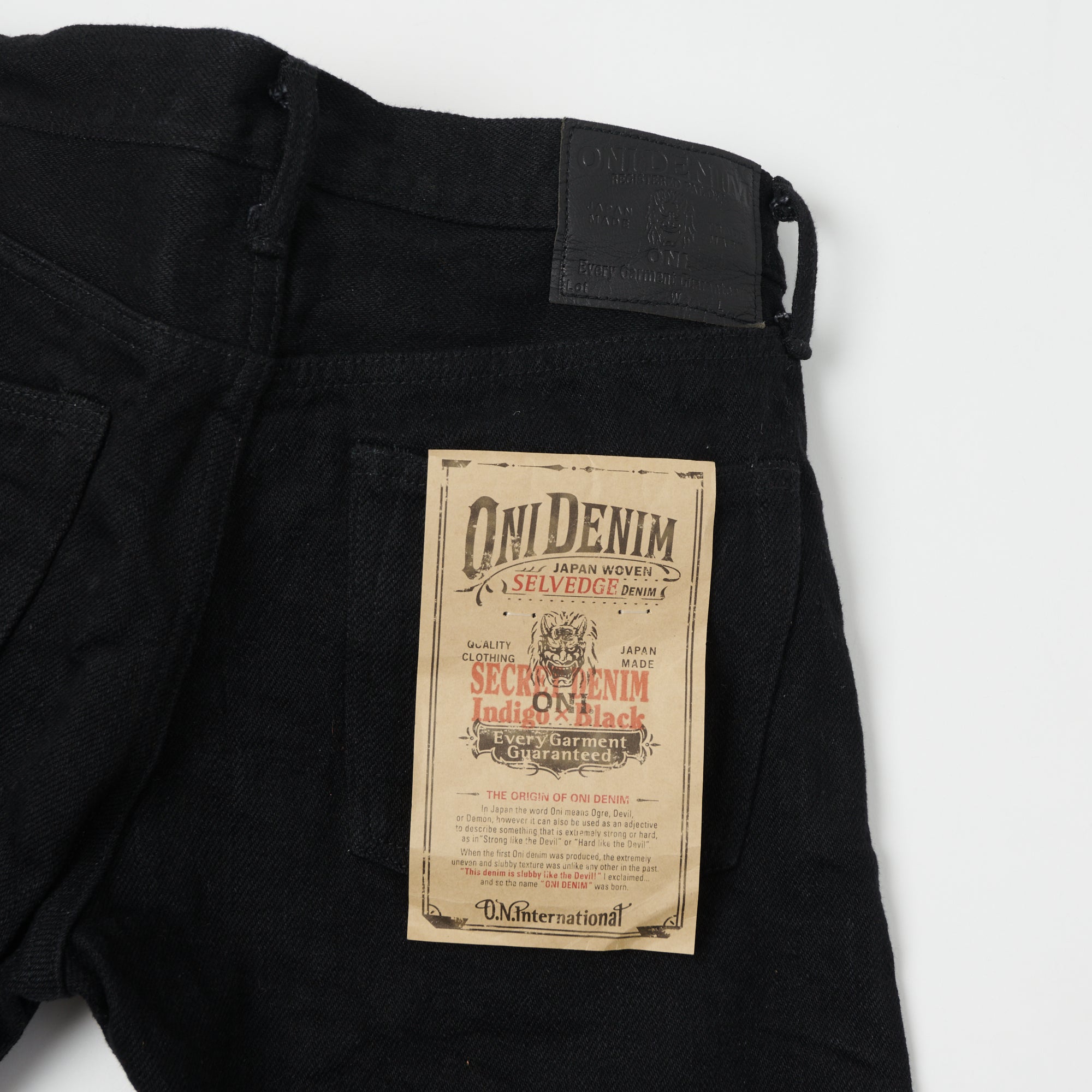 ONI Denim 544ZR-IDBK 20oz 'Secret Denim' Slim Straight Jean - One