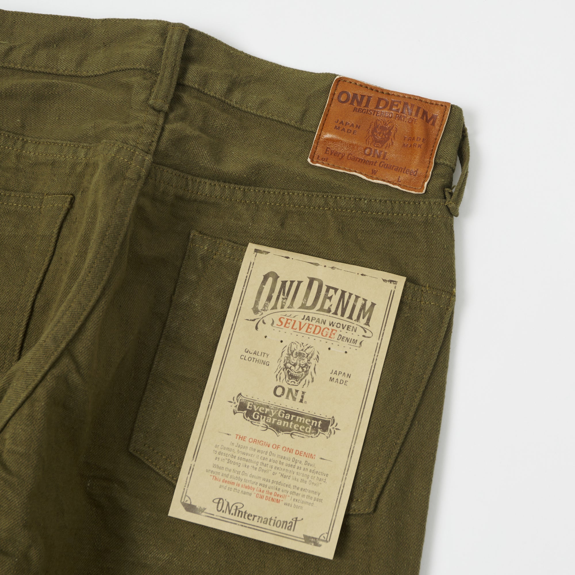 ONI Denim 612-OLOL 'Warp and Weft' 12oz Regular Tapered Jean - Olive One Wash