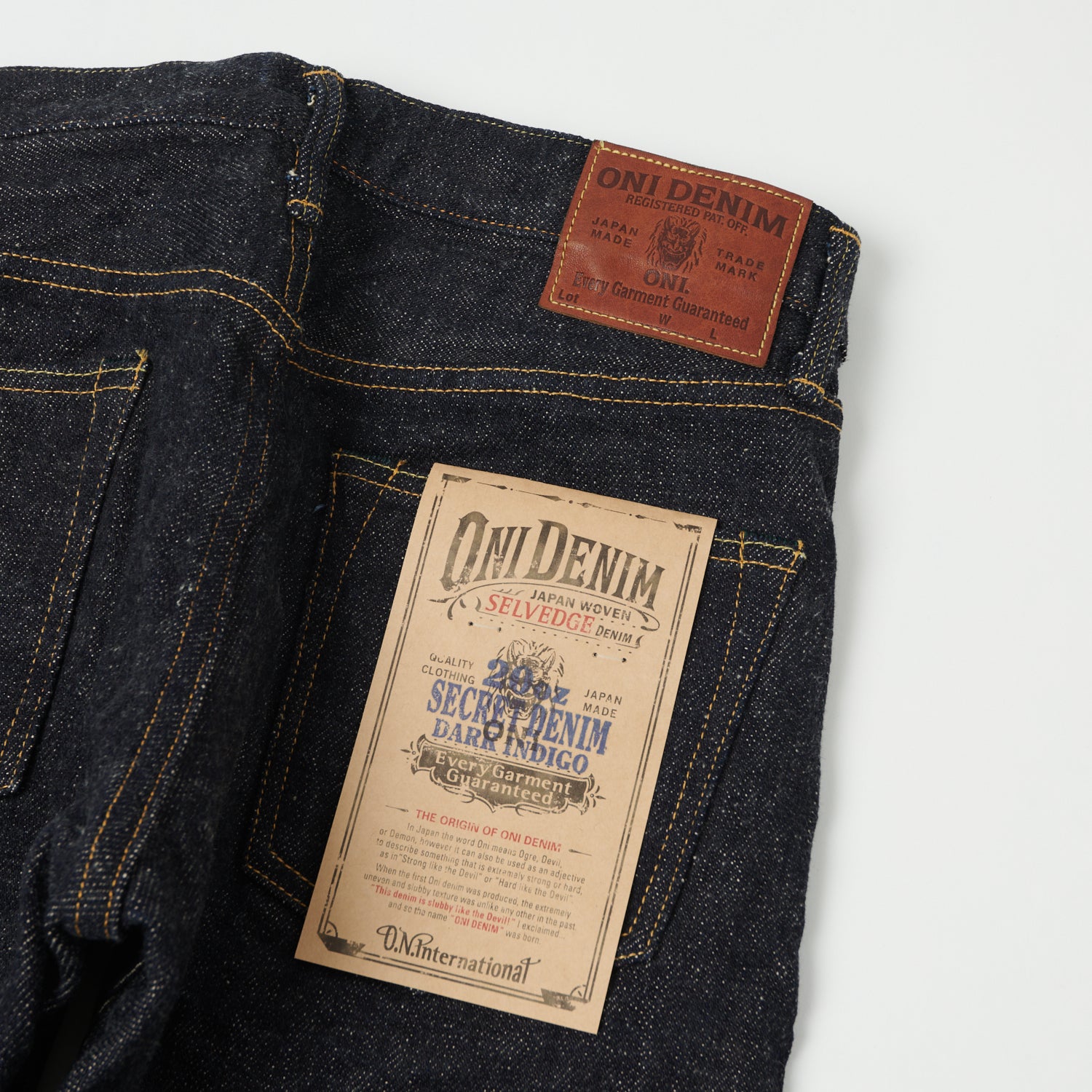 ONI Denim 622-DIZR 20oz 'Dark Indigo Secret Denim' Relaxed Tapered Jean - One Wash