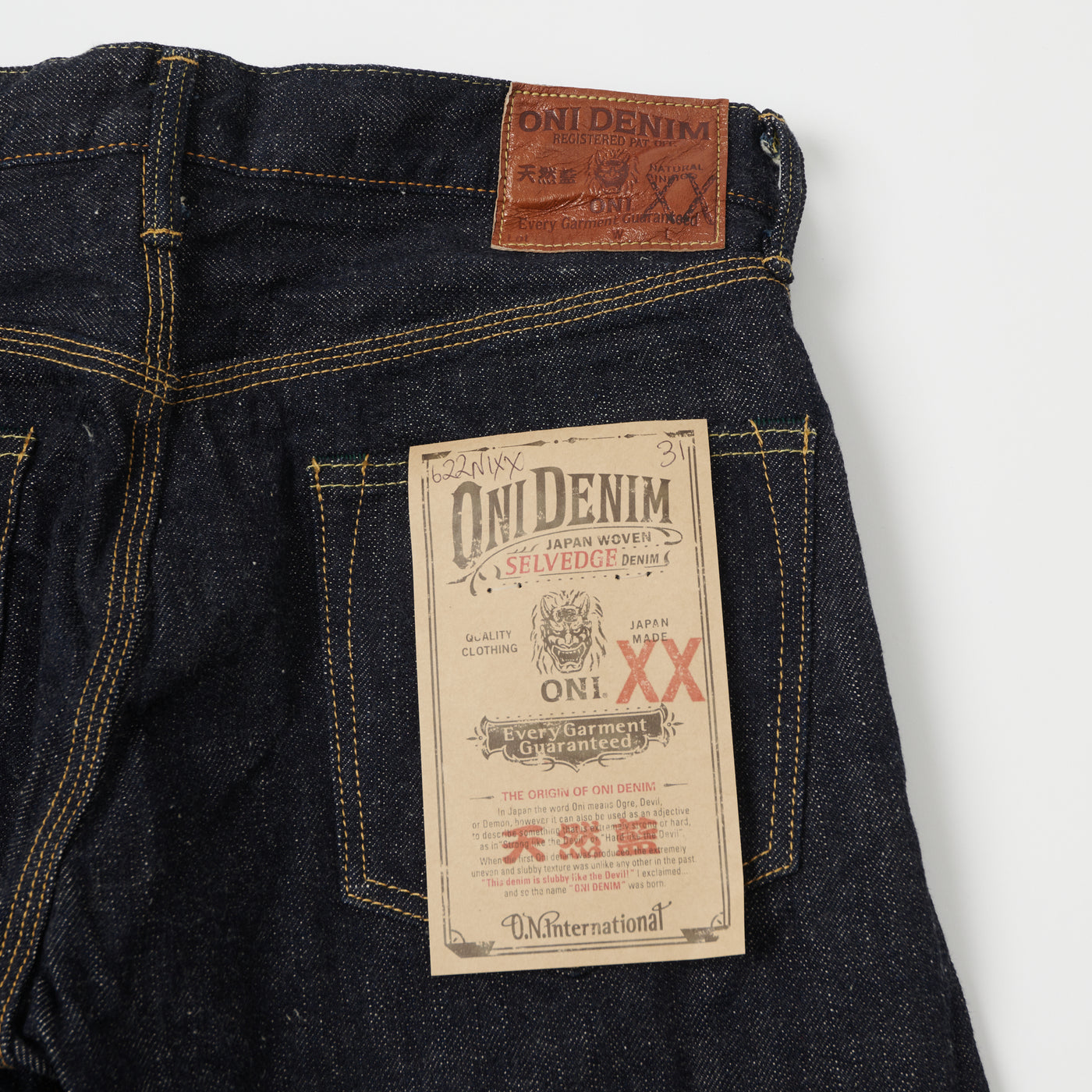 ONI Denim 622NIXX 17oz Natural Indigo Regular Tapered Jean - One Wash